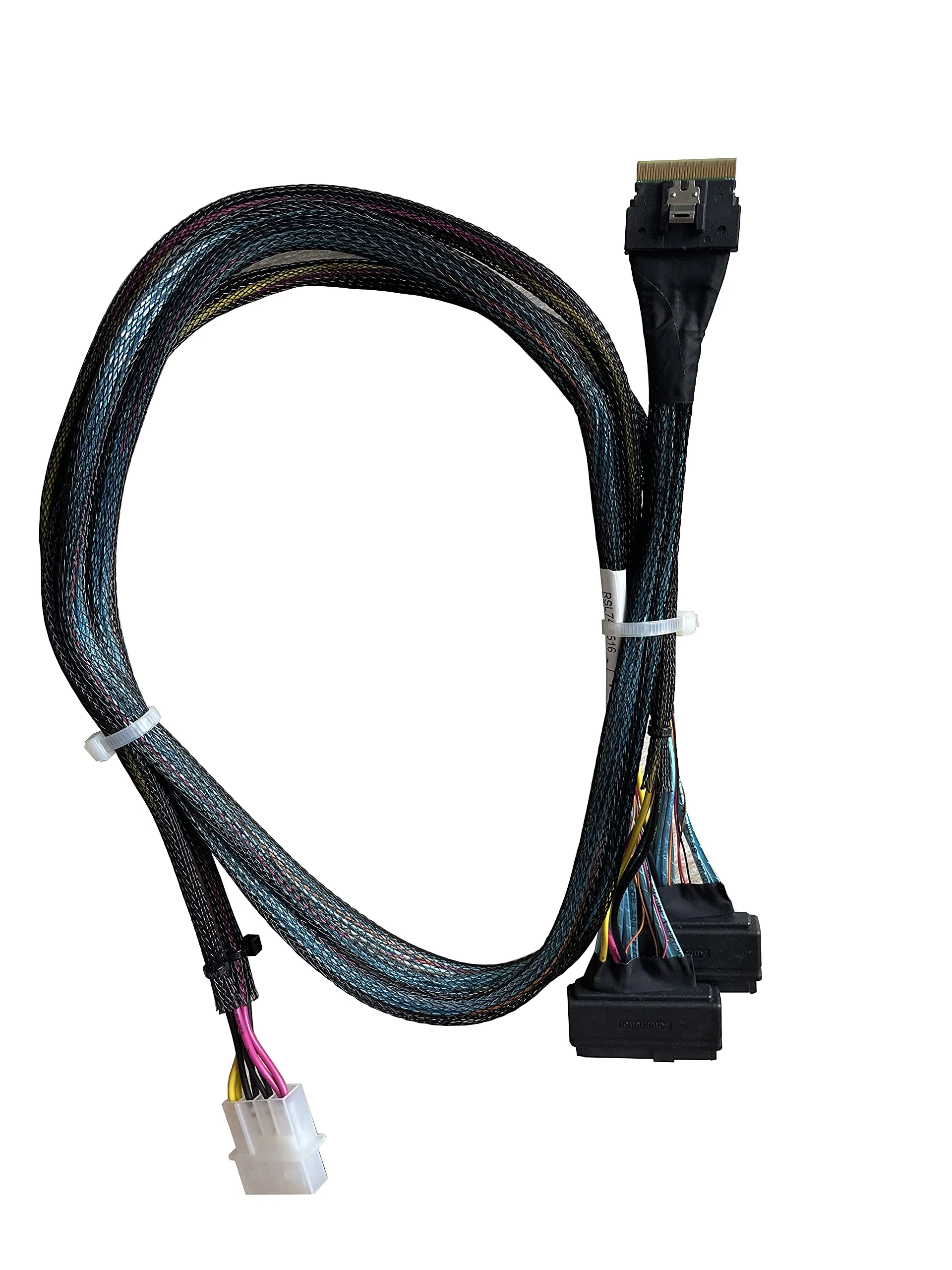 𝐃𝐢𝐋𝐢𝐧𝐤𝐞𝐫 𝐒𝐥𝐢𝐦𝐒𝐀𝐒 8X to 2*𝐔.𝟐 𝐍𝐕𝐌𝐞 Adapter,𝐒𝐅𝐅-𝟖𝟔𝟓𝟒 74pin to 2*𝐒𝐅𝐅-𝟖𝟔𝟑𝟗 68pin Cable with Power, 75CM(Broadcom MPN 05-60005-00,CBL-SAST-0953) - Image 5