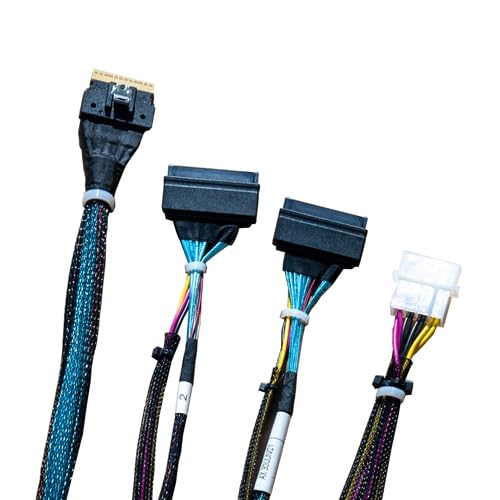 𝐃𝐢𝐋𝐢𝐧𝐤𝐞𝐫 𝐒𝐥𝐢𝐦𝐒𝐀𝐒 8X to 2*𝐔.𝟐 𝐍𝐕𝐌𝐞 Adapter,𝐒𝐅𝐅-𝟖𝟔𝟓𝟒 74pin to 2*𝐒𝐅𝐅-𝟖𝟔𝟑𝟗 68pin Cable with Power, 75CM(Broadcom MPN 05-60005-00,CBL-SAST-0953) - Image 6