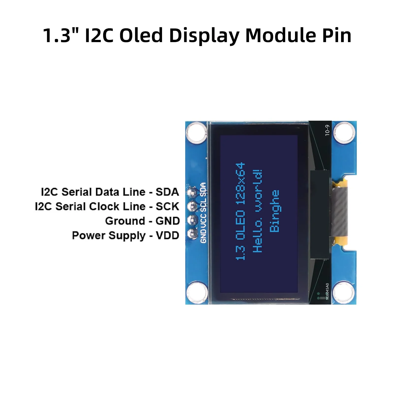1.3 Inch OLED I2C Display Module Binghe 3 Pieces 1.3 Inch LED OLED Display I2C IIC OLED Display with 1106 Chip 128 x 64 Pixel I2C Screen Display Module with Blue Character Compatible with - Image 3
