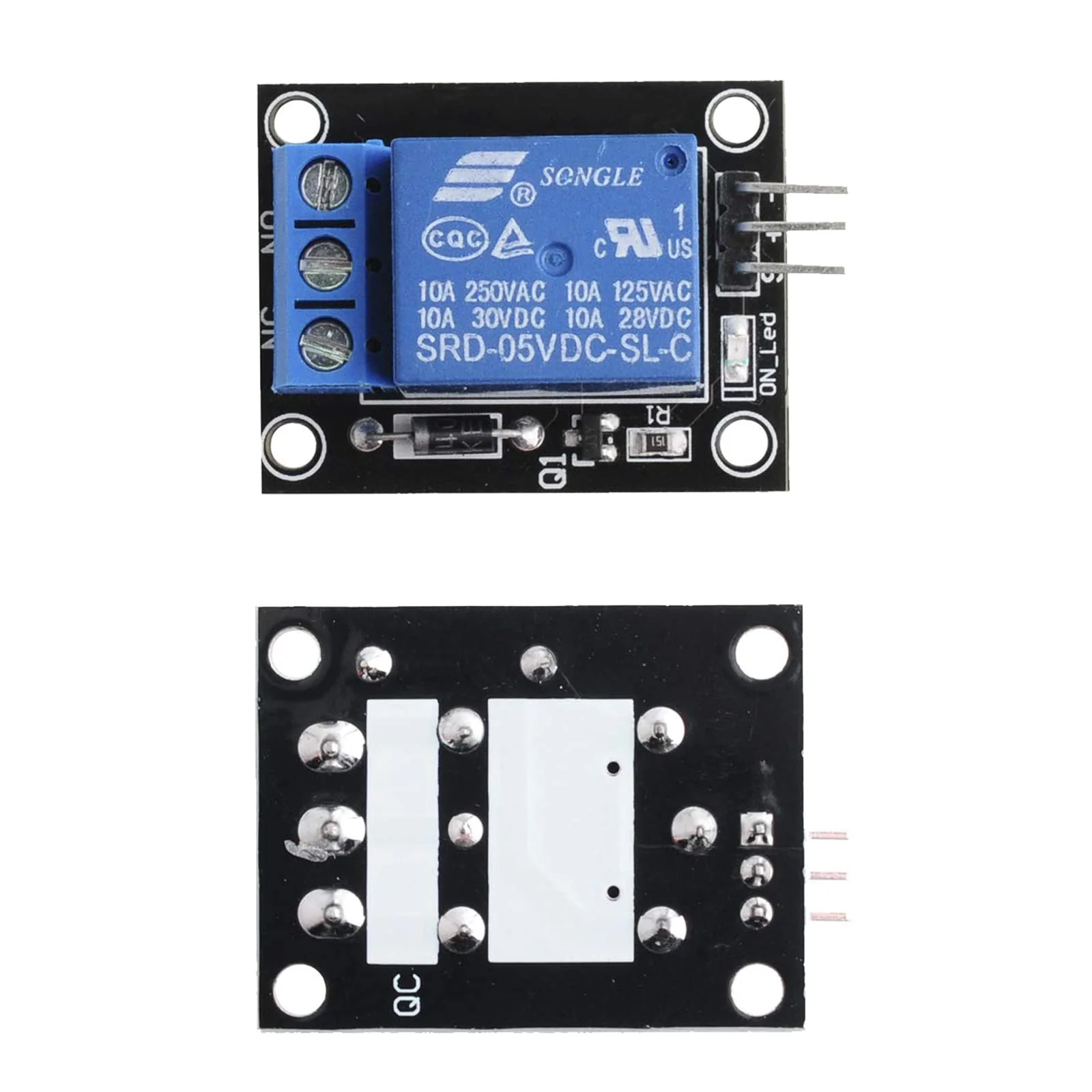 1 Channel 5V Relay Module Switch With High Low Level Trigger Expansion Board Control SRD-05VDC-SL-C With 20CM 20Pin Dupont Cable for Arduino (5PCS) - Image 2