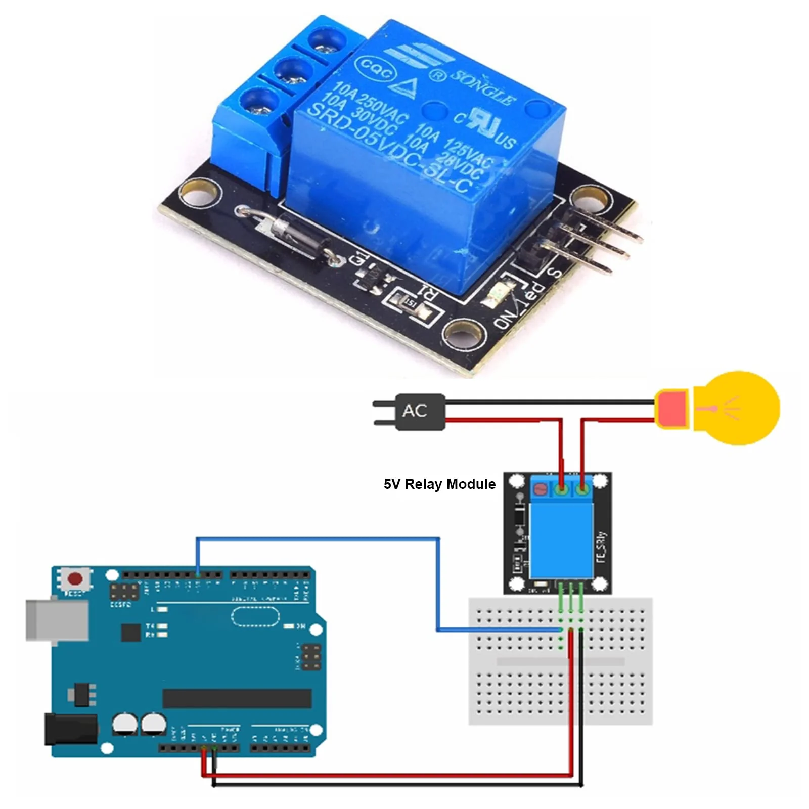 1 Channel 5V Relay Module Switch With High Low Level Trigger Expansion Board Control SRD-05VDC-SL-C With 20CM 20Pin Dupont Cable for Arduino (5PCS) - Image 5