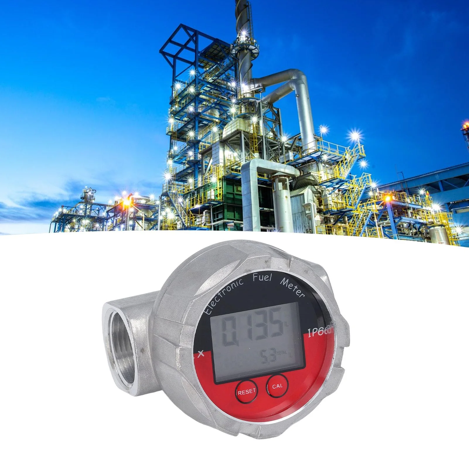 1 Inch Stainless Steel Flow Meter, Turbine Meter, Electronic Digital Flow Meter, Stainless Steel, Liquid Water, Petrol, Kerosene, Oil - Image 3