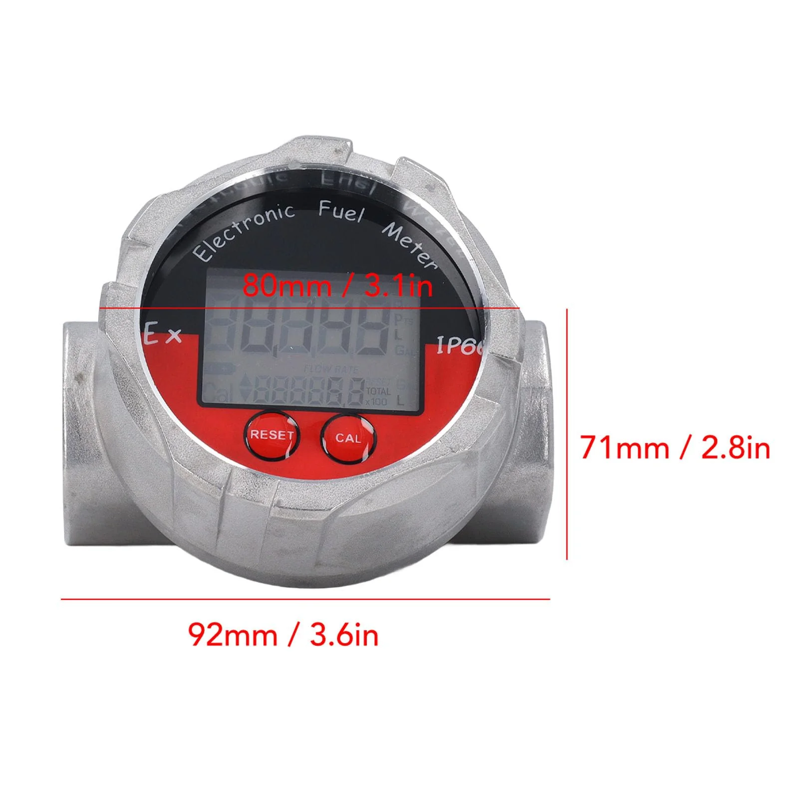 1 Inch Stainless Steel Flow Meter, Turbine Meter, Electronic Digital Flow Meter, Stainless Steel, Liquid Water, Petrol, Kerosene, Oil - Image 6