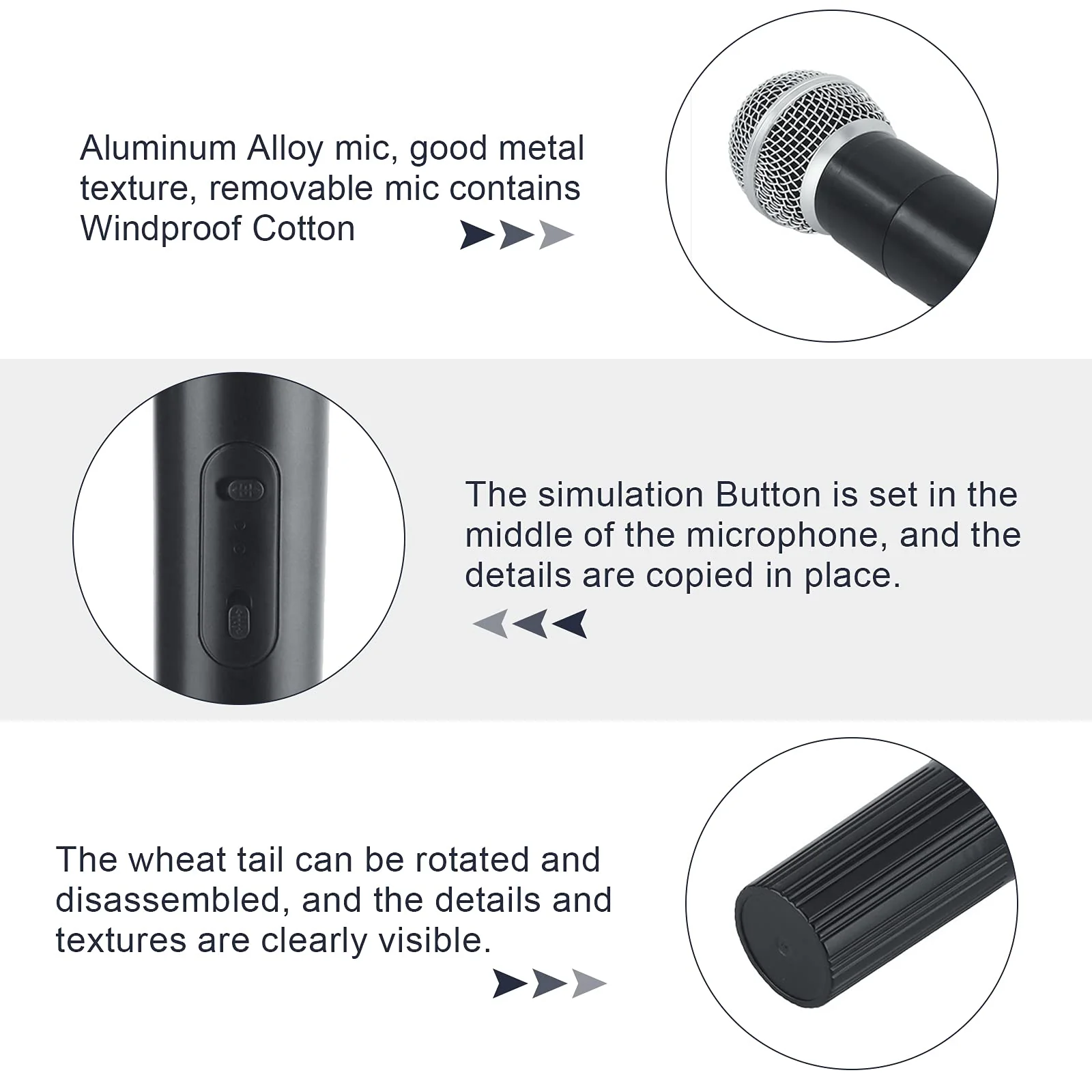 1 Microphone Plastic Rock Mic Karaoke Prop Performance - Image 4