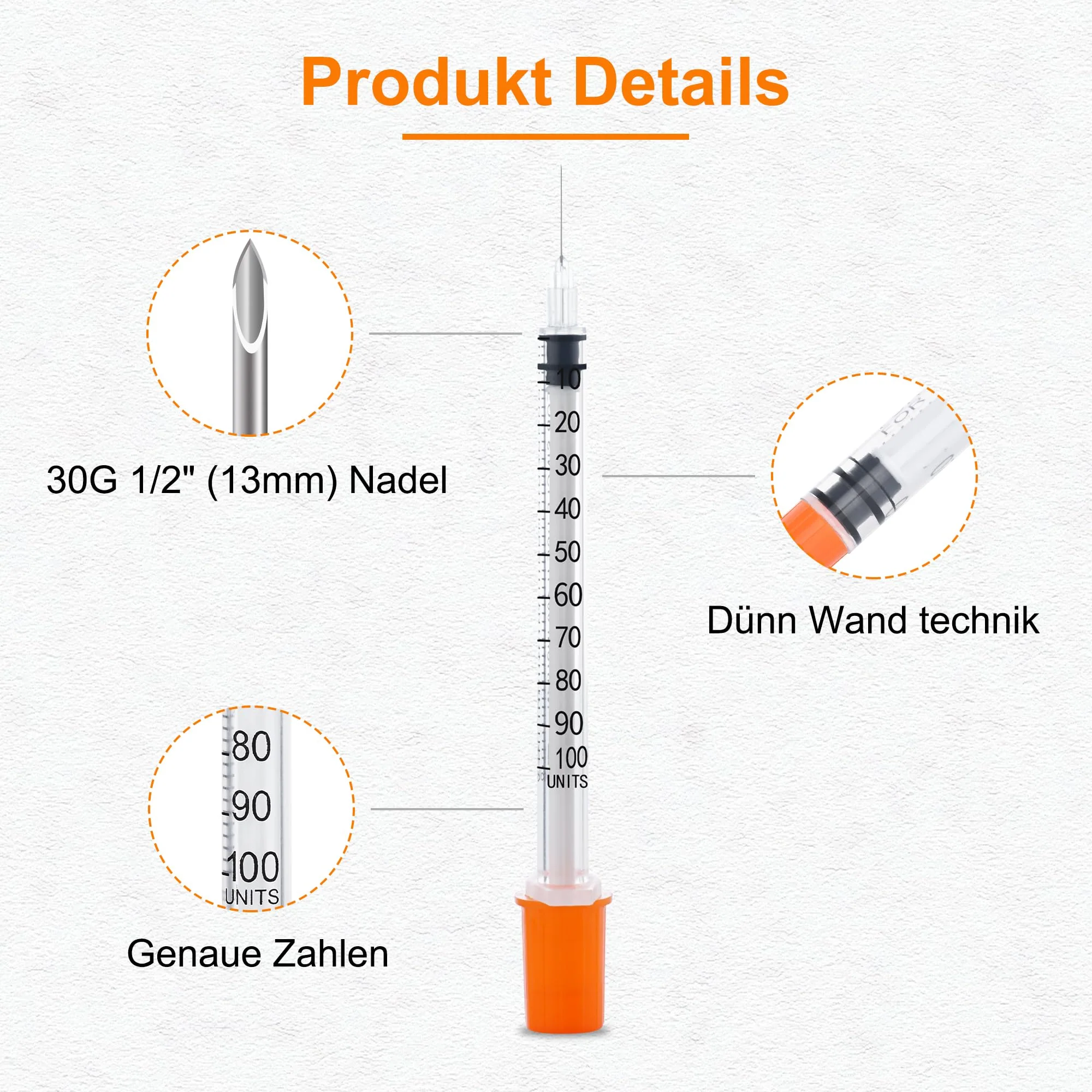 1 ml Plastic Tube, 30G Multi-Purpose Measuring Tools (13 mm) Individually Sealed Pack (20) 20 - Image 2