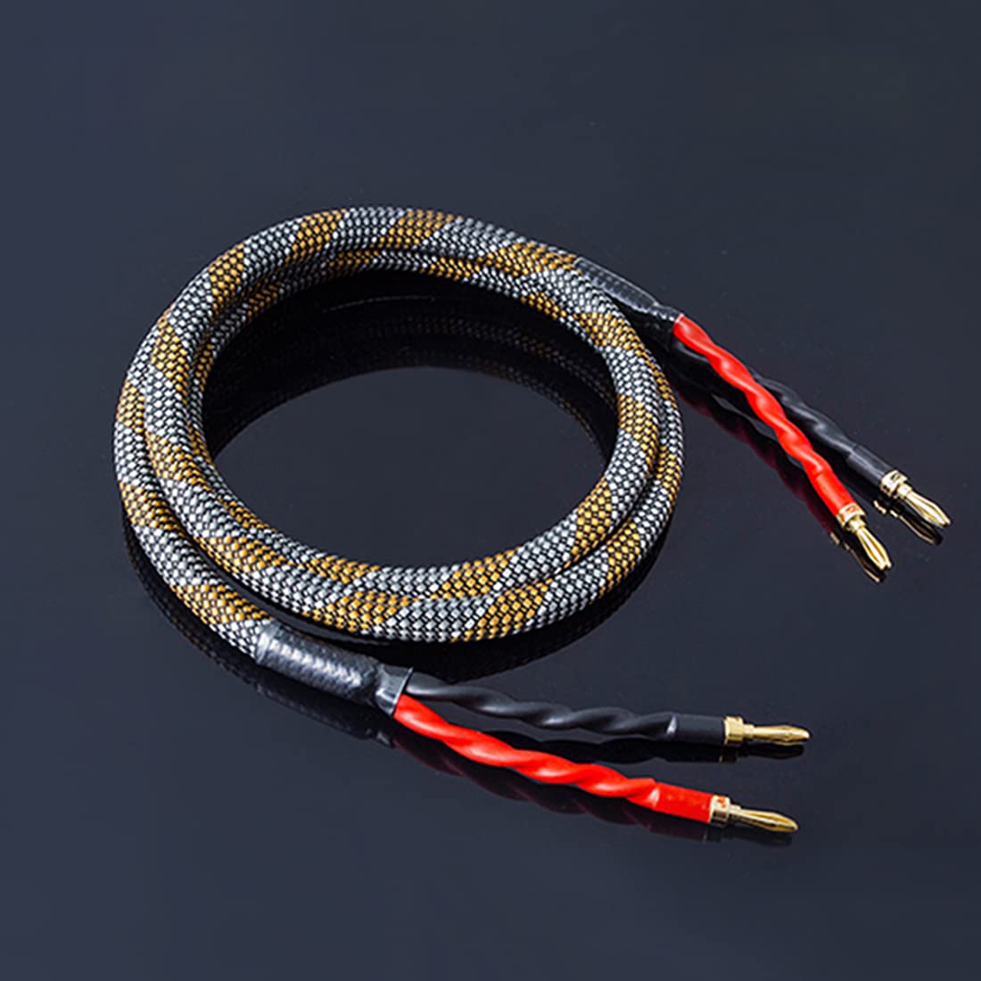 1 Pack 10AWG Speaker Cable,with Gold Plated Banana Plug, Oxygen Free Copper (1 Pack（3.3FT）) 1 pack（3.3FT）