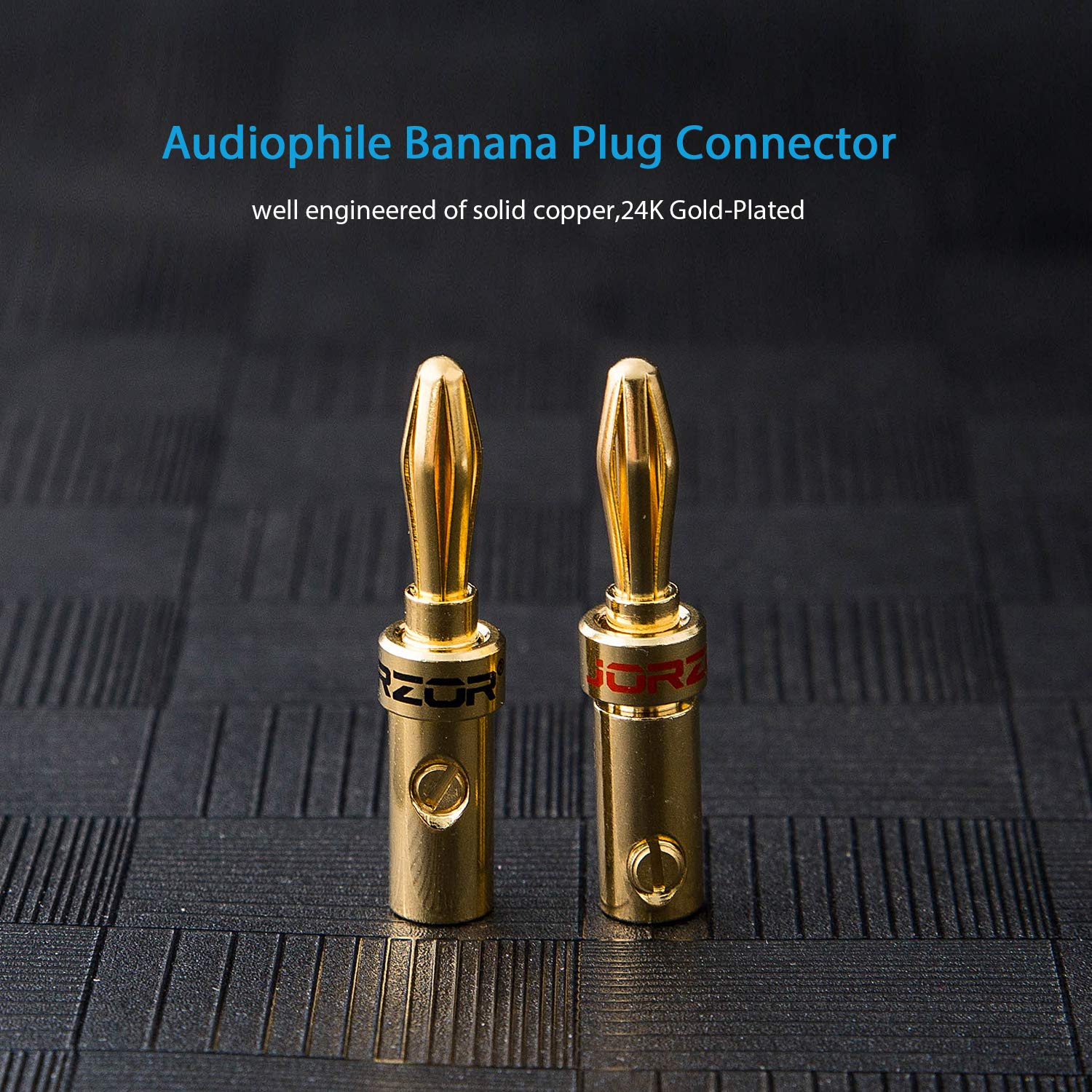 1 Pack 10AWG Speaker Cable,with Gold Plated Banana Plug,Oxygen Free Copper (1 Pack（6.6FT）) 1 pack（6.6FT） - Image 5
