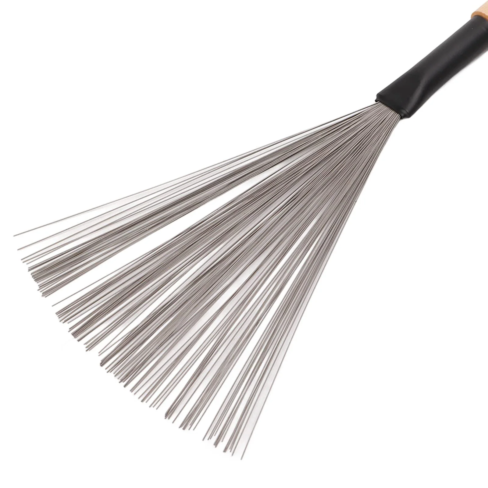 1 Pair Drum Stick Brushes,Maple Wooden Handle Drum Wire Brushes For Rock Band, Jazz Folk, Drummers,Beginners, Students(Wood) Performance Accessory - Image 8