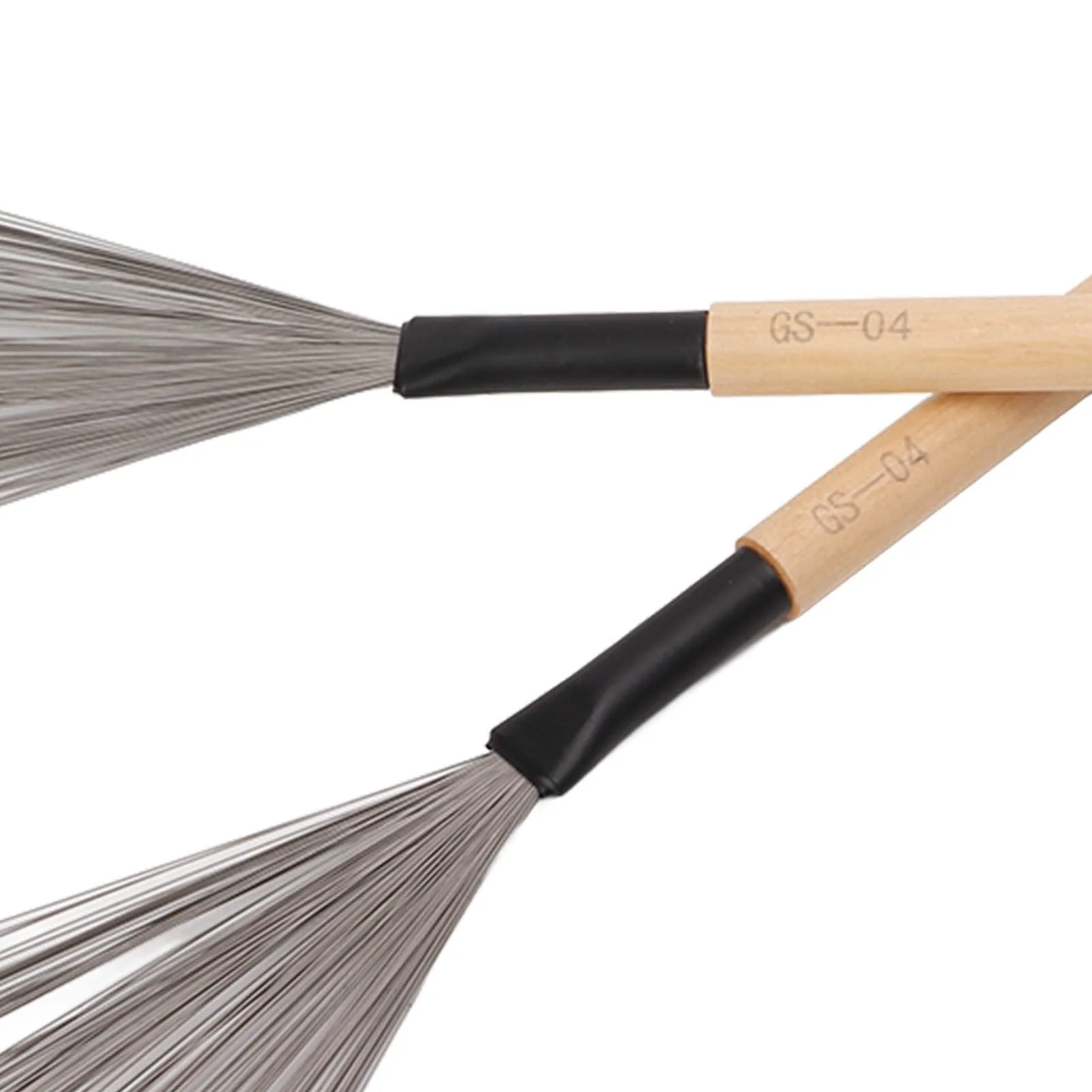 1 Pair Drum Stick Brushes,Maple Wooden Handle Drum Wire Brushes For Rock Band, Jazz Folk, Drummers,Beginners, Students(Wood) Performance Accessory - Image 9