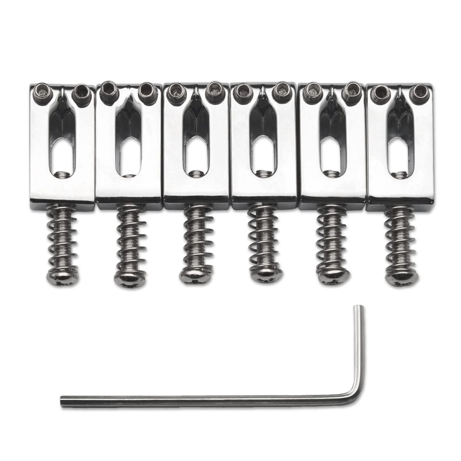 10.5mm Guitar Tremolo Bridge Saddles for Fender Stratocaster Strat Telecaster Tele Electric Guitar Replacement (Chrome) Chrome