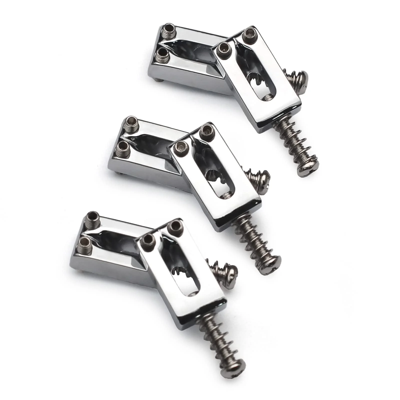 10.5mm Guitar Tremolo Bridge Saddles for Fender Stratocaster Strat Telecaster Tele Electric Guitar Replacement (Chrome) Chrome - Image 6