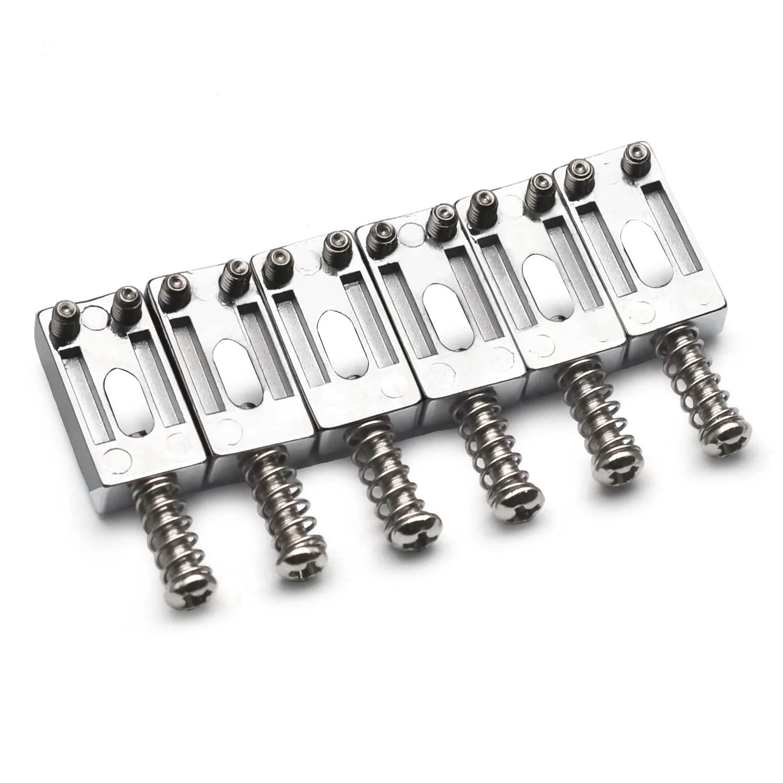 10.5mm Guitar Tremolo Bridge Saddles for Fender Stratocaster Strat Telecaster Tele Electric Guitar Replacement (Chrome) Chrome - Image 7