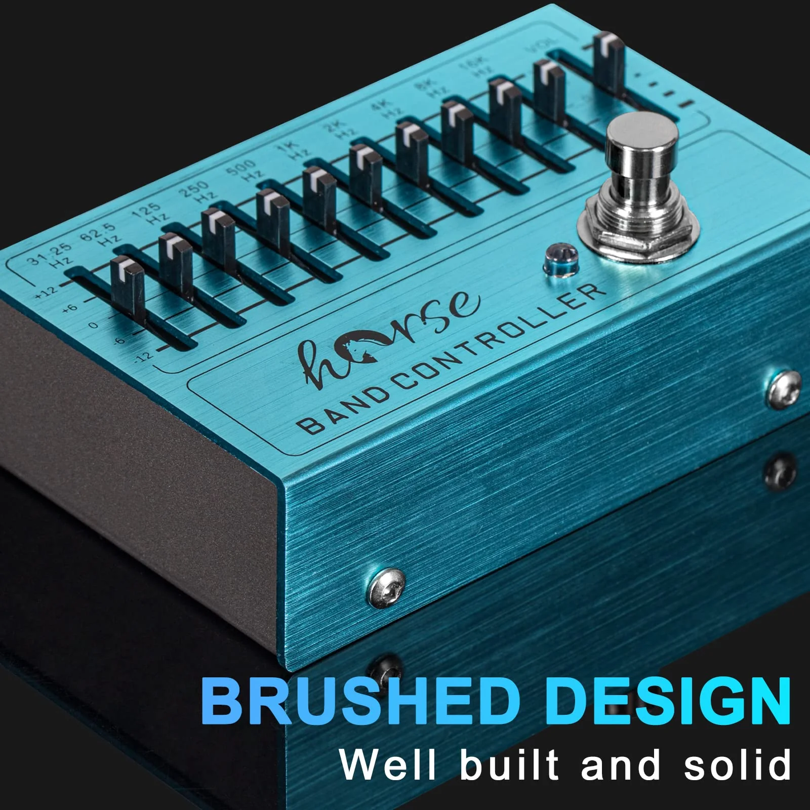 10 Band EQ Pedal, Equalizer (31.25Hz-16kHz) with ±12dB Gain/Attenuation for Each Band for Electric Guitar Bass Including 4-string 5-string 6-string 7-string Guitars - Image 2