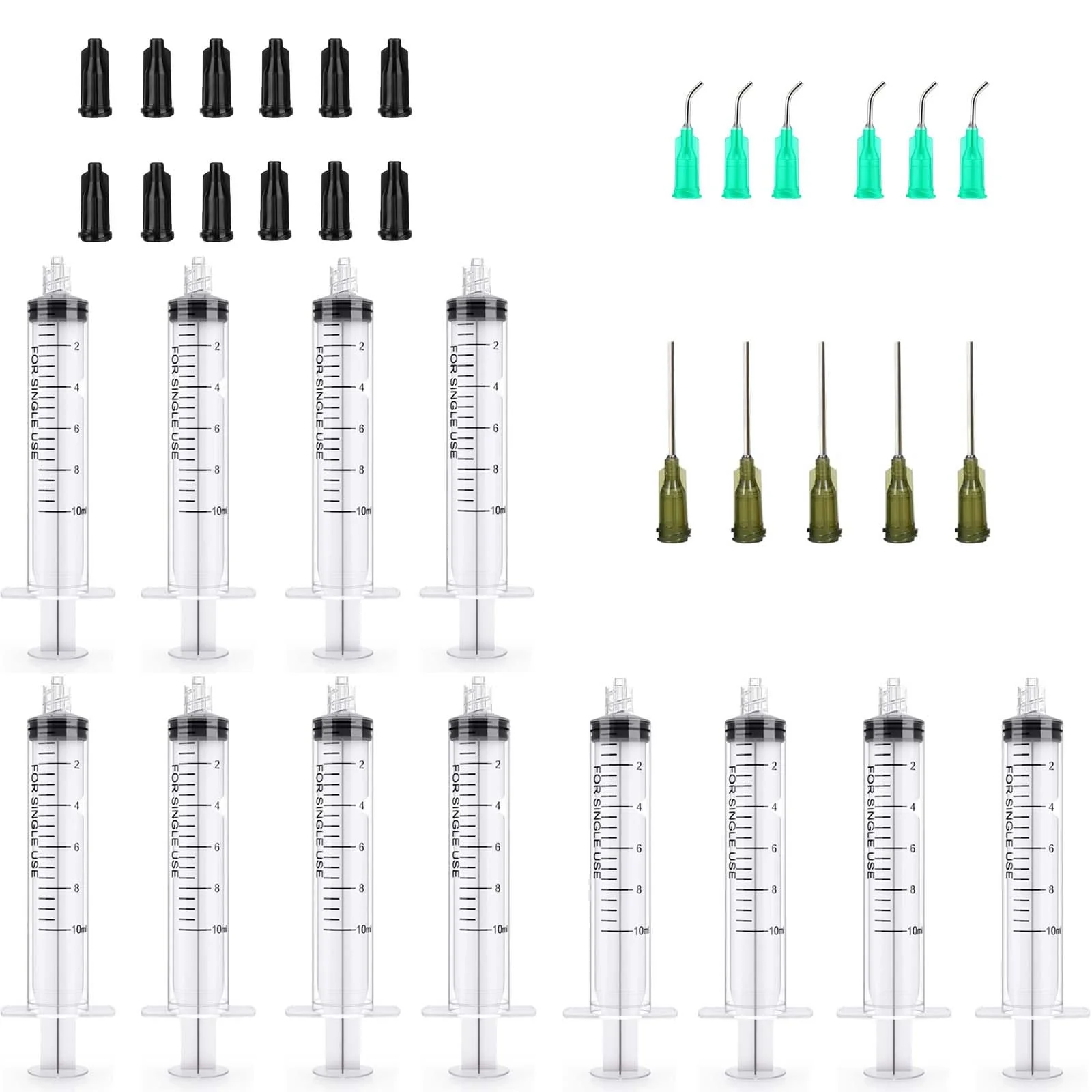 10 ml Plastic Syringe with Needle Pack of 12 Syringes Measuring Liquids Durable Colostrum Syringes Versatile Dosing Syringes Reusable Liquid Syringe Measuring Syringe for Garden & Pet Care