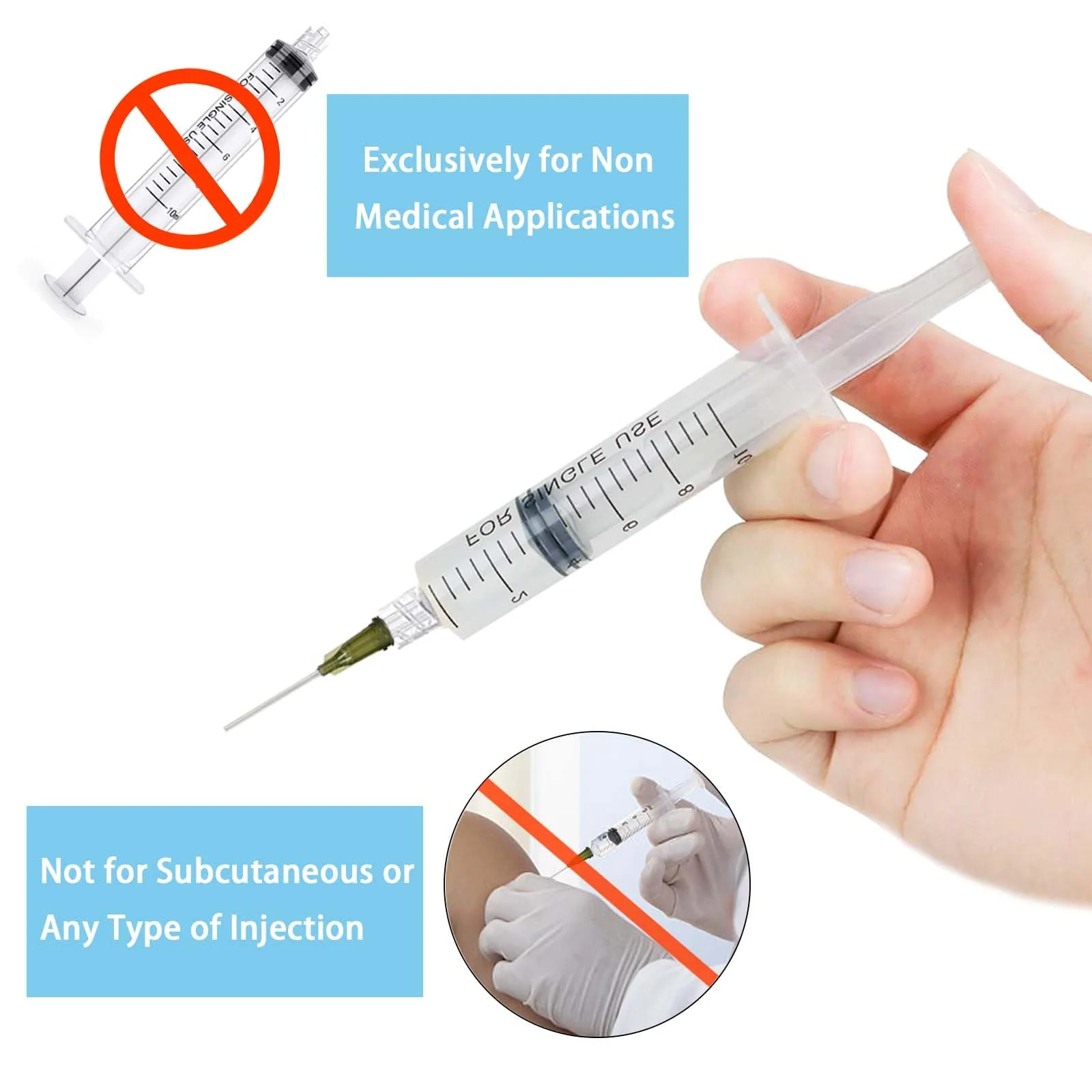 10 ml Plastic Syringe with Needle Pack of 12 Syringes Measuring Liquids Durable Colostrum Syringes Versatile Dosing Syringes Reusable Liquid Syringe Measuring Syringe for Garden & Pet Care - Image 6