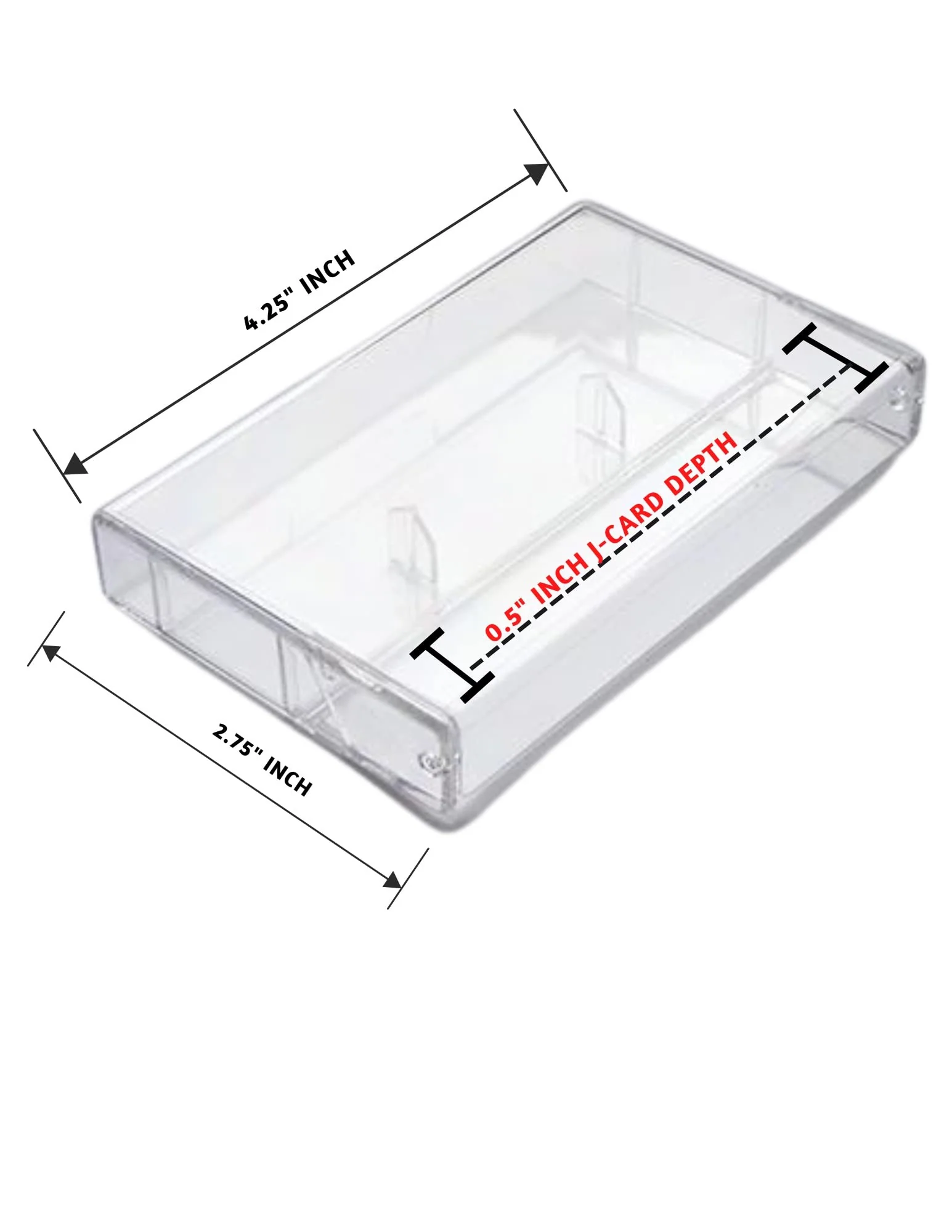 10 Pack Audio Cassette case Clear/Clear