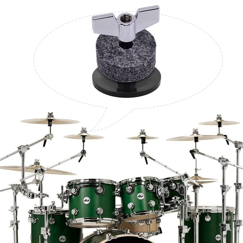 10 Pack Drum Cymbal Stand Felts with Felt Pad Washer Set Replacement Sleeves Round Soft Felt Pads Drum Kit Tool Accessories - Image 3