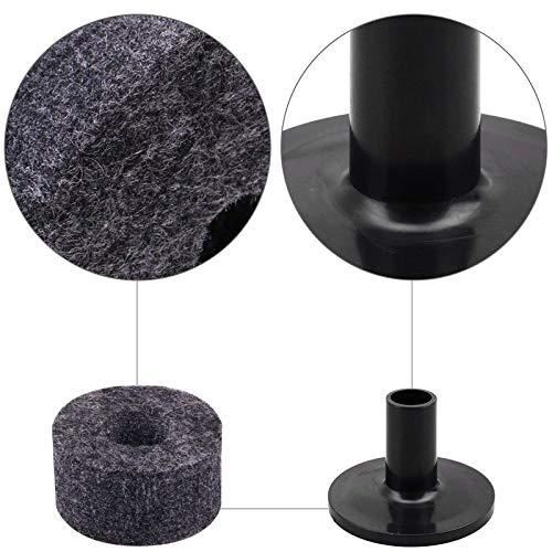 10 Pack Drum Cymbal Stand Felts with Felt Pad Washer Set Replacement Sleeves Round Soft Felt Pads Drum Kit Tool Accessories - Image 6