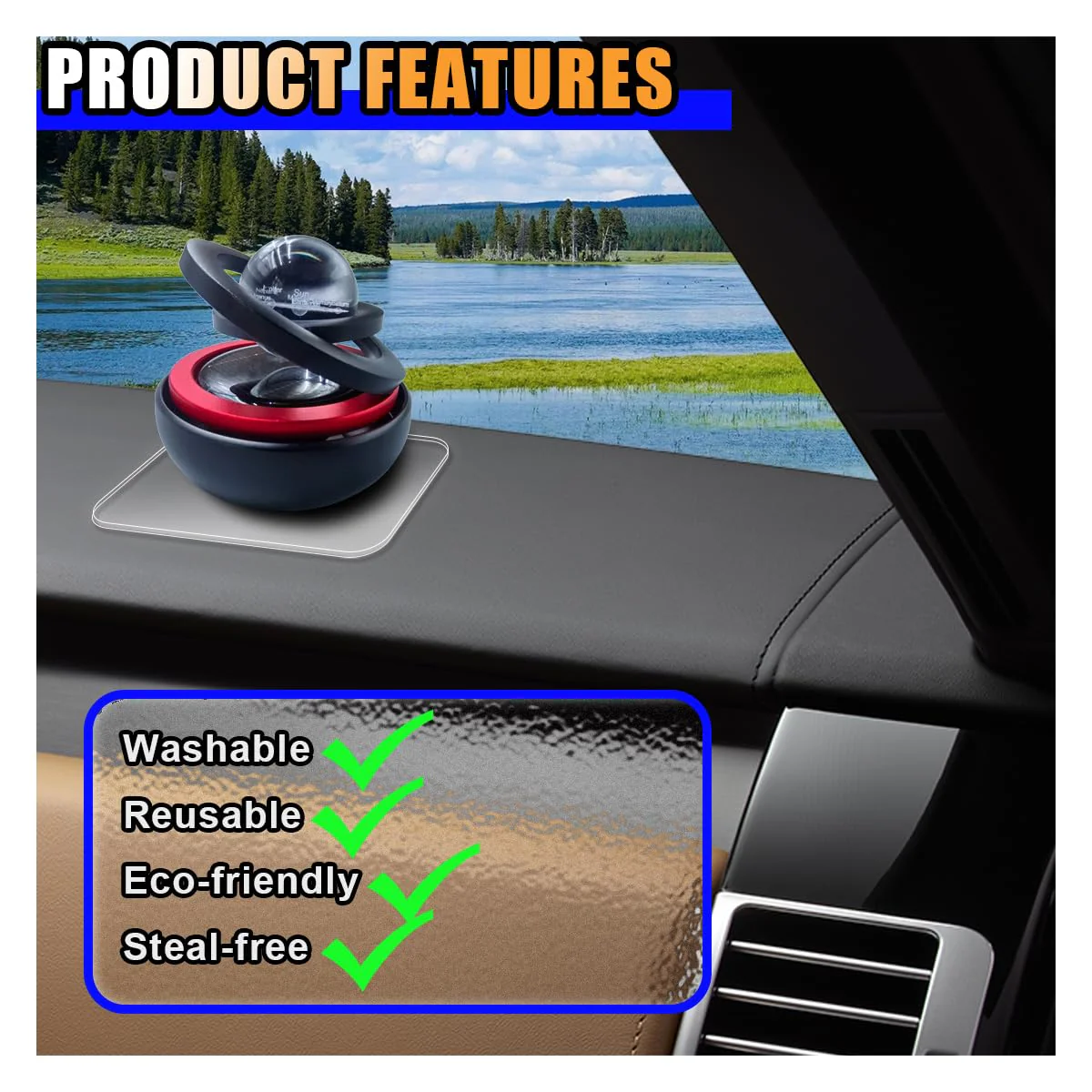 10 Pack Sticky Gel Pads, Traceless Clear Double Sided Gripping Pads, Washable Reusable Super Adhesive Pad, Anti Slip Pad Holder Mat for Car Dashboard Cell Phone Home Office Walls - Image 3
