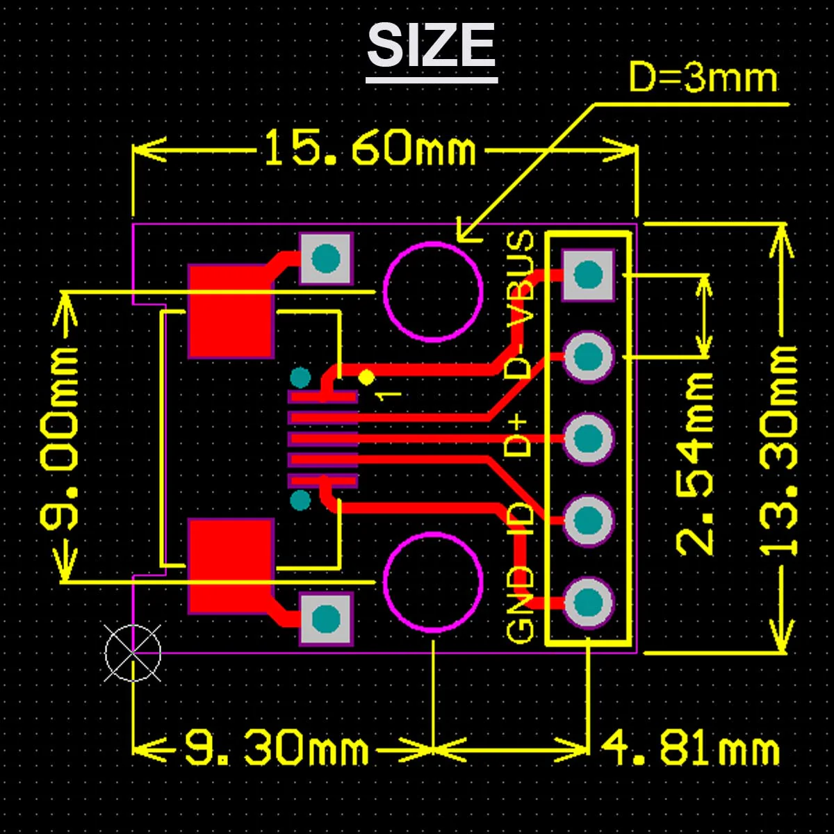 10 Pcs Micro USB Female to DIP Adapter 2.54mm 5 Pin USB 2.0 Micro USB Socket to DIP Converter Breakout Board for DIY Power Supply with 50 Pin Header - Image 4