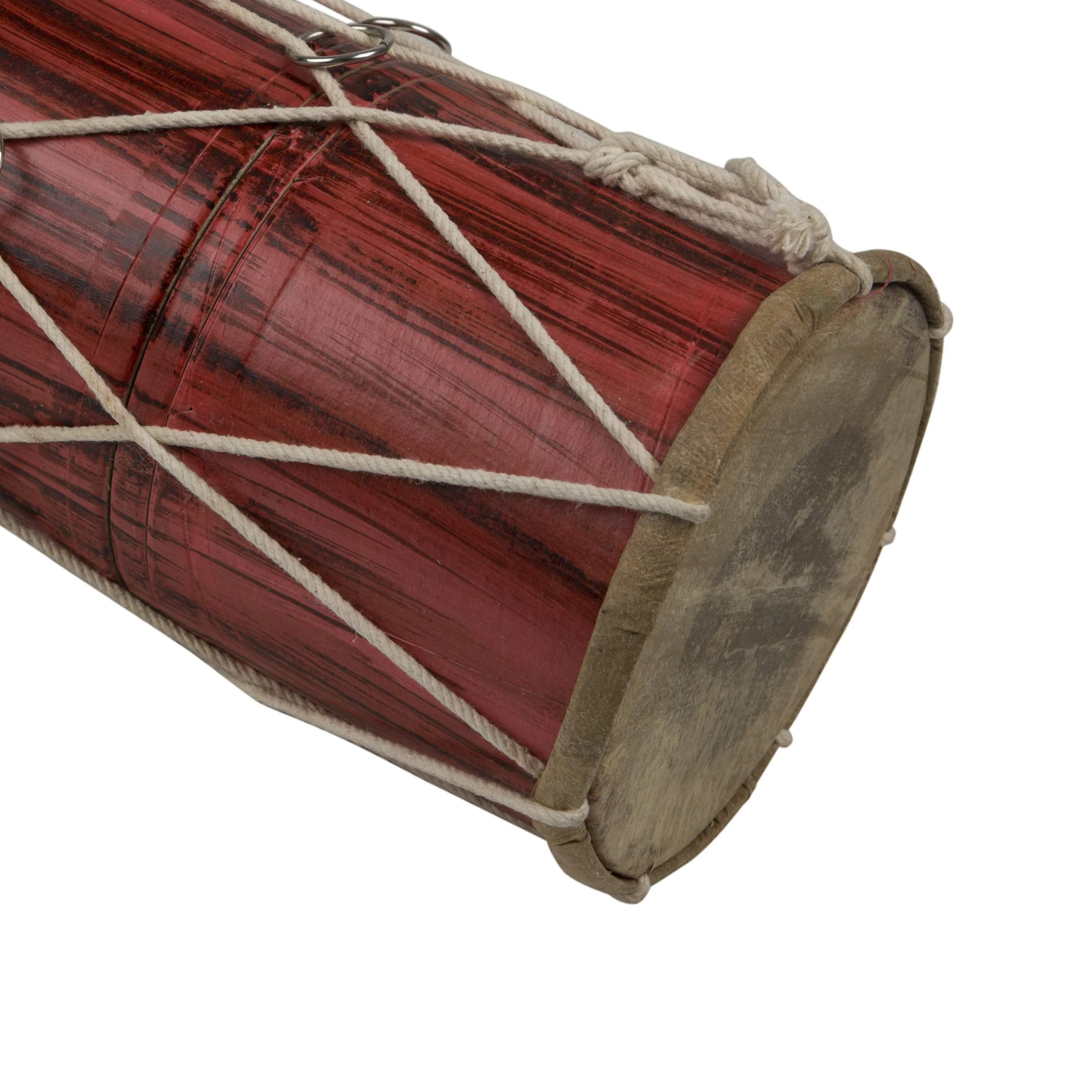 10 x 6 Inch Handmade Wooden & Leather Classical Indian Folk Tabla Drum Set Hand Percussion Drums World Musical Instruments Punjabi Dhol Dholak Dholki Fun Birthday Housewarming Gifts - Image 6