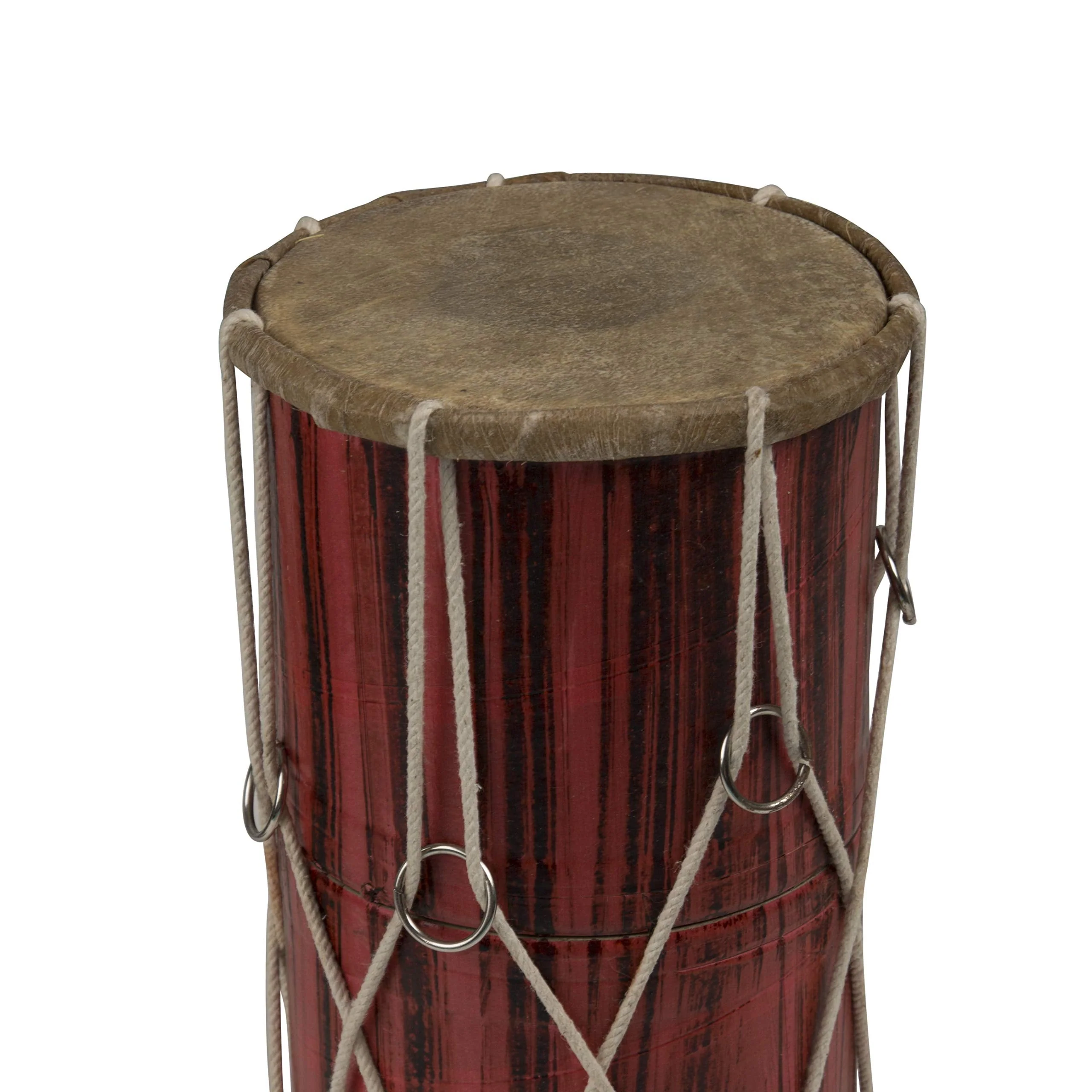 10 x 6 Inch Handmade Wooden & Leather Classical Indian Folk Tabla Drum Set Hand Percussion Drums World Musical Instruments Punjabi Dhol Dholak Dholki Fun Birthday Housewarming Gifts - Image 7