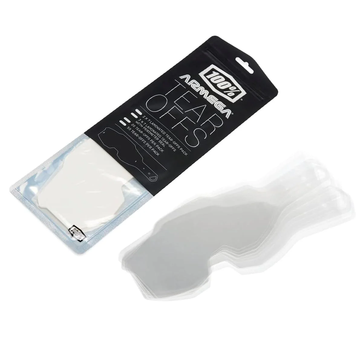 100% ARMEGA Standard Tear-Offs - (20 Pack) 20 Pack Clear