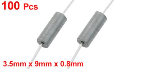100 Pcs Axial Lead Cylinder Body Ferrite Beads Leads Black - Image 2