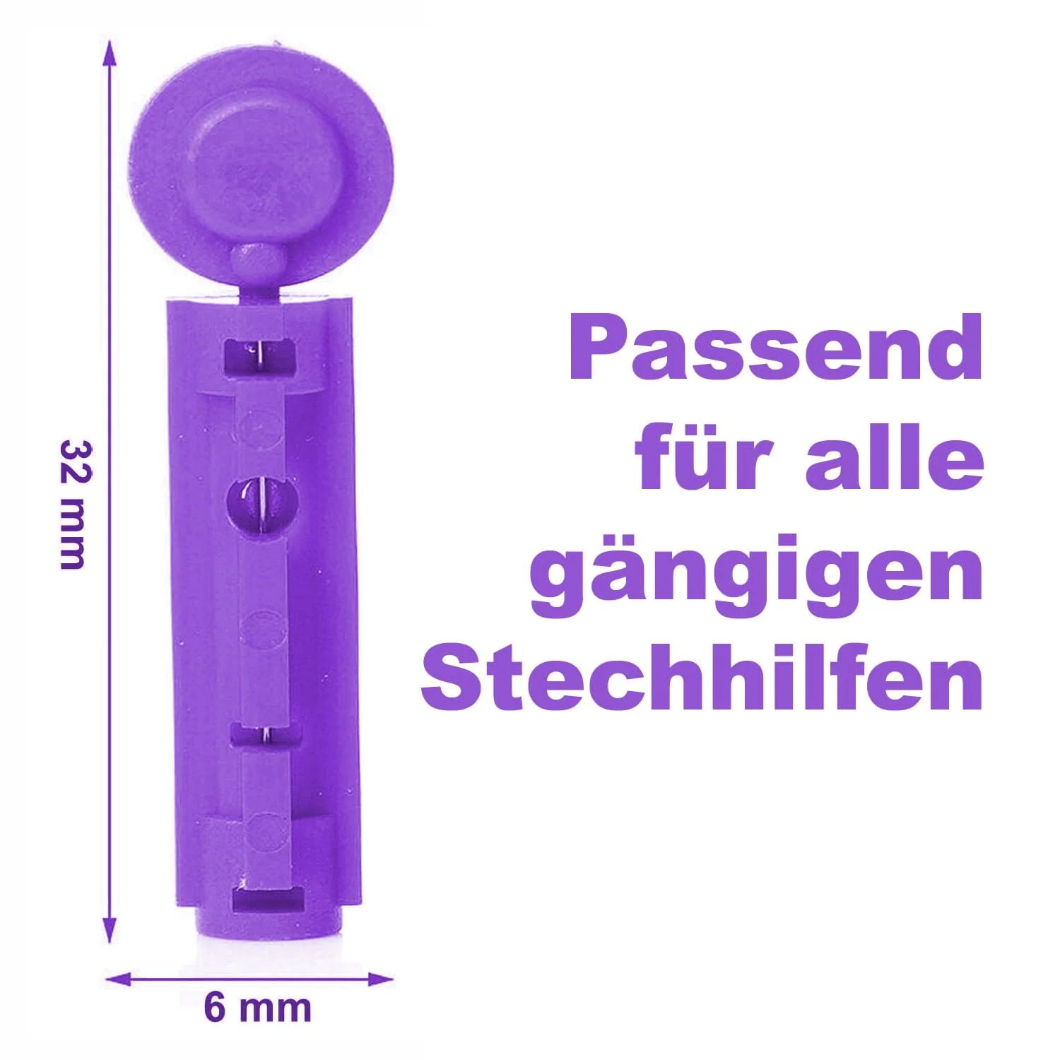 100 x One+Step Universal Lancets for All Standard Lancing Aids I Special Cut and Ultra Fine 30 G Needle for Virtually Painless Blood Removal I Sterile Blood Lancet I Ideal for Diabetics - Image 5