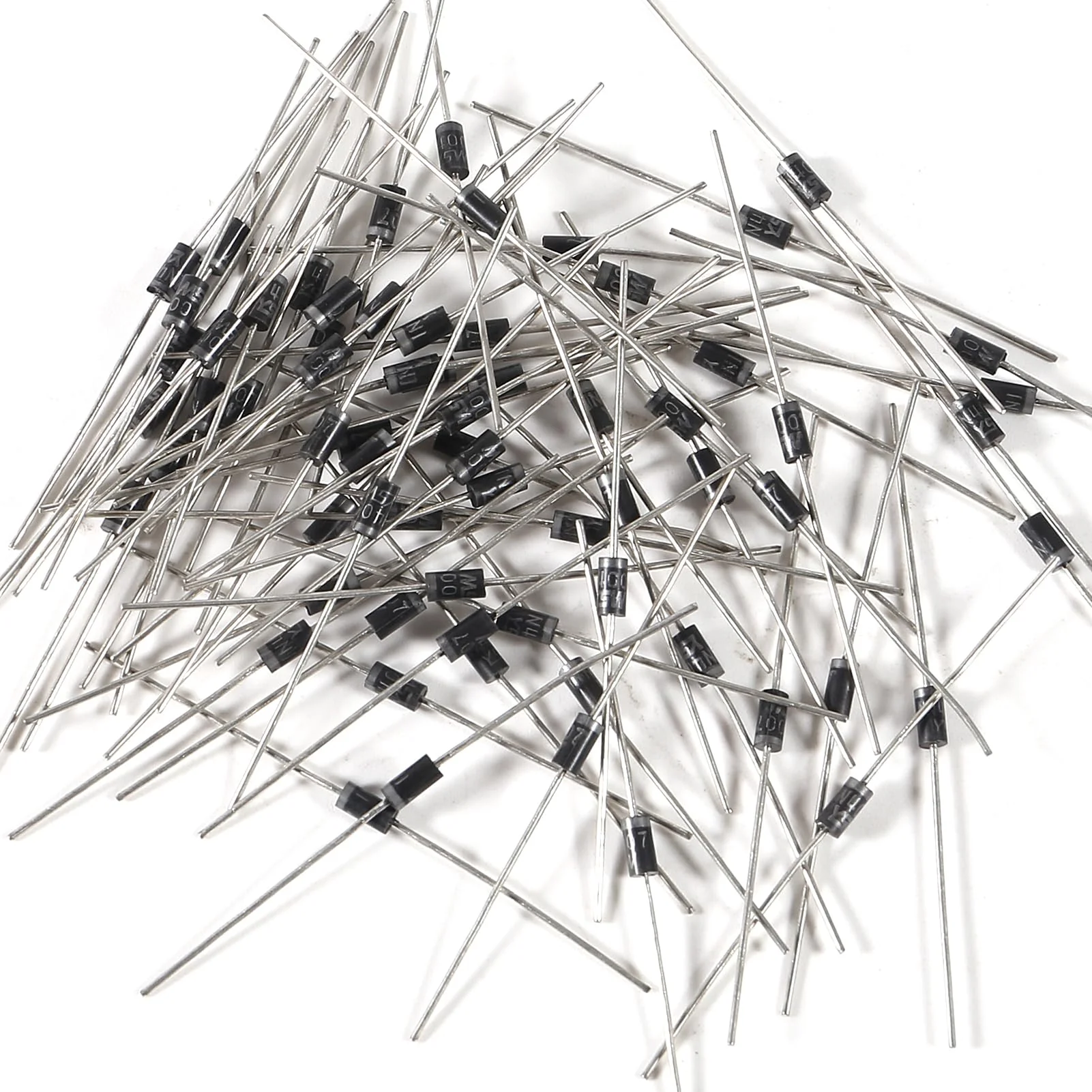 100pcs 1N4007 Rectifier Diode Axial Electronic Silicon Diodes 1A 1000V Electronic Silicon Doorbell Diodes