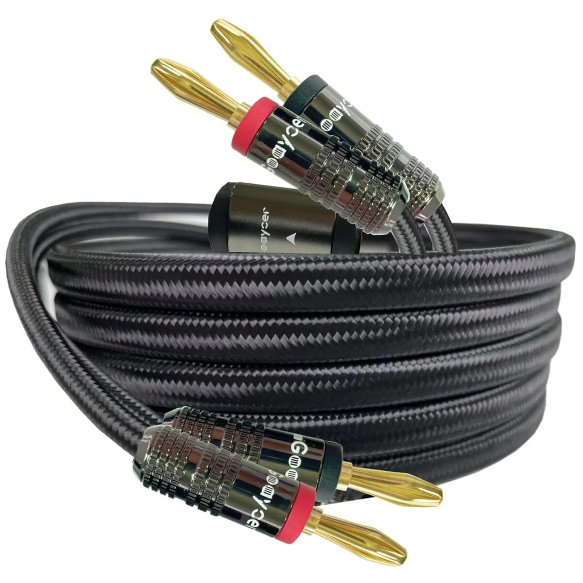 10Feet Speaker Cable with Banana Plugs,14 Gauge Oxygen-Free-Copper (OFC) Speaker Wire（10FT/One Cable） 10FT/3M, One Cable