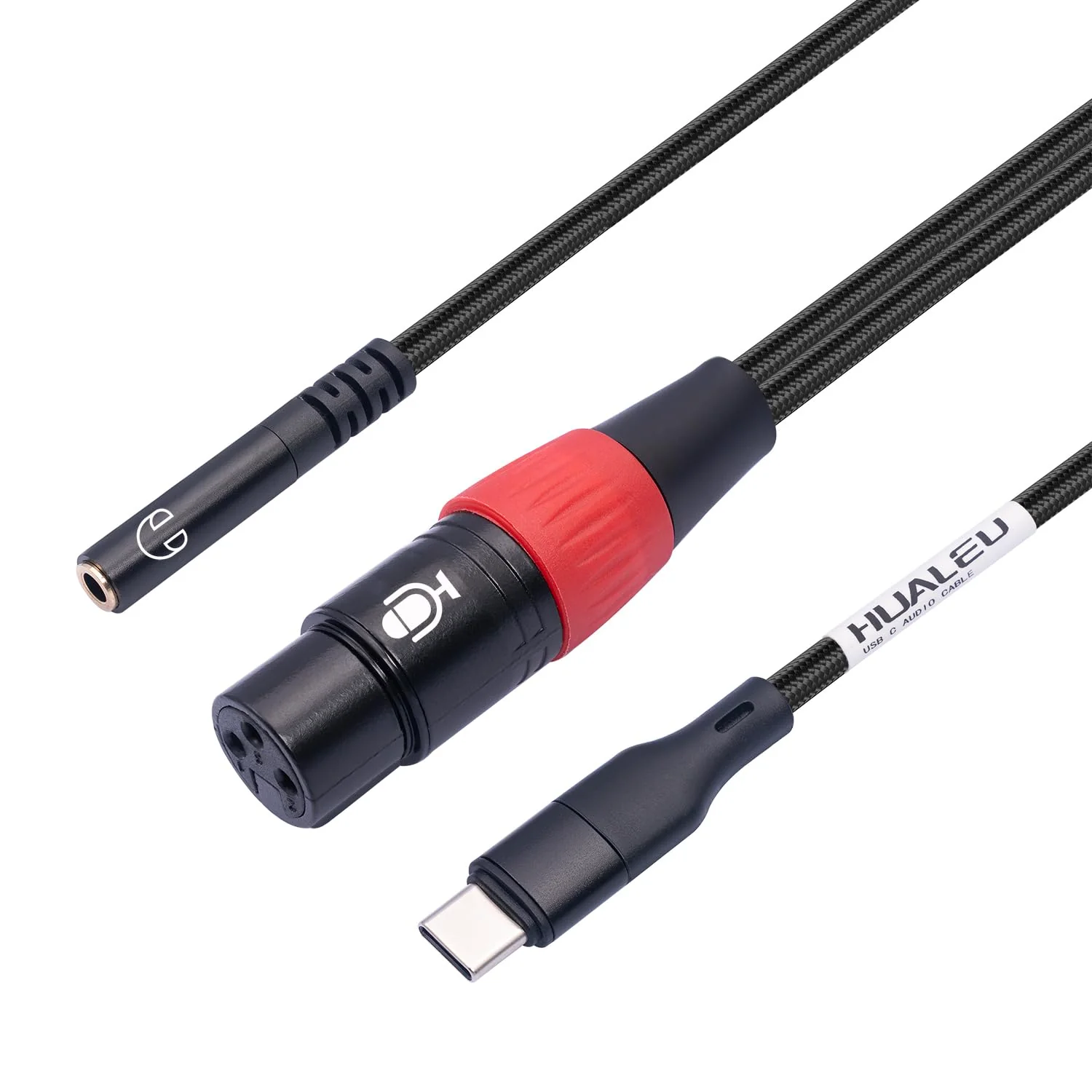 10FT USB C to XLR Female Microphone Cable & 3.5mm (1/8") Female Stereo Out Adapter,USB C to 3.5mm Headphone Cable&XLR Female Microphone Record Cable for iPhone 15 Garageband,Tablet,Laptop 10 feet