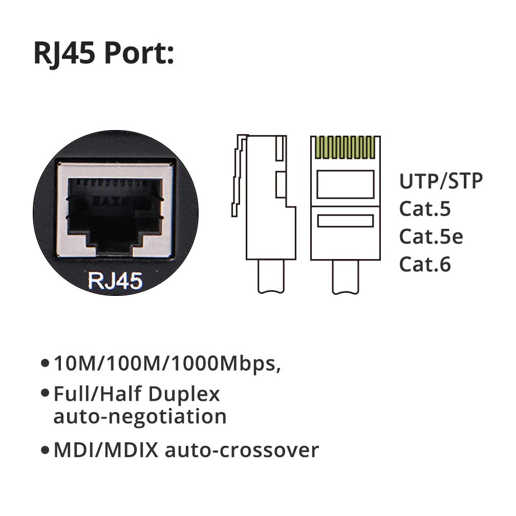 10Gtek 1.25G Gigabit MultiMode Fiber to Ethernet Media Converter, MMF Dual SC Fiber to Ethernet Copper RJ45 Converter for 10/100/1000Base-Tx to 1000Base-SX, UL Certified, up to 550-m 550m X1 - Image 2