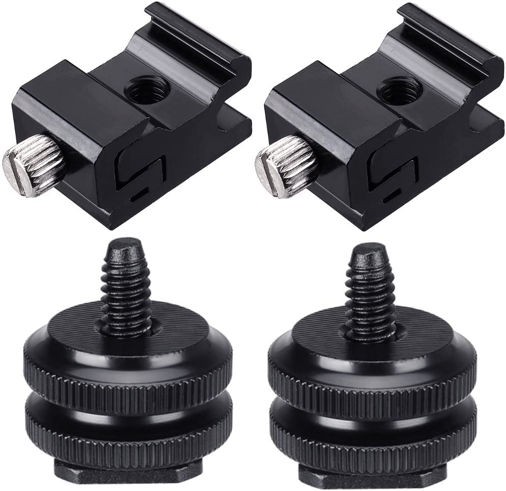 10pcs 1/4 Inch Cold Shoe Mount Adapter and Hot Shoe Flash Stand Adapter Kit for DSLR Camera Rig, Camera Flash Shoe Mounts for Light Tripod - Image 3
