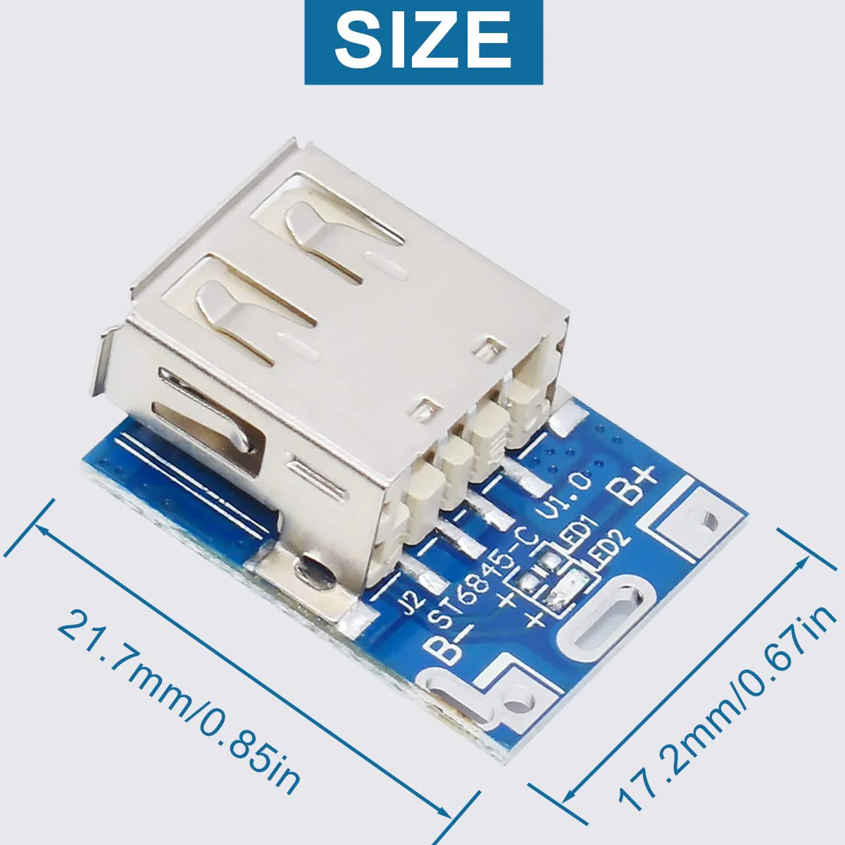 10Pcs 5V Step Up Board Lithium Battery Charging Protection Board Step Up Power Module 134N3P Charger Board LED Indicator for DIY Charger with 24AWG Cable - Image 6