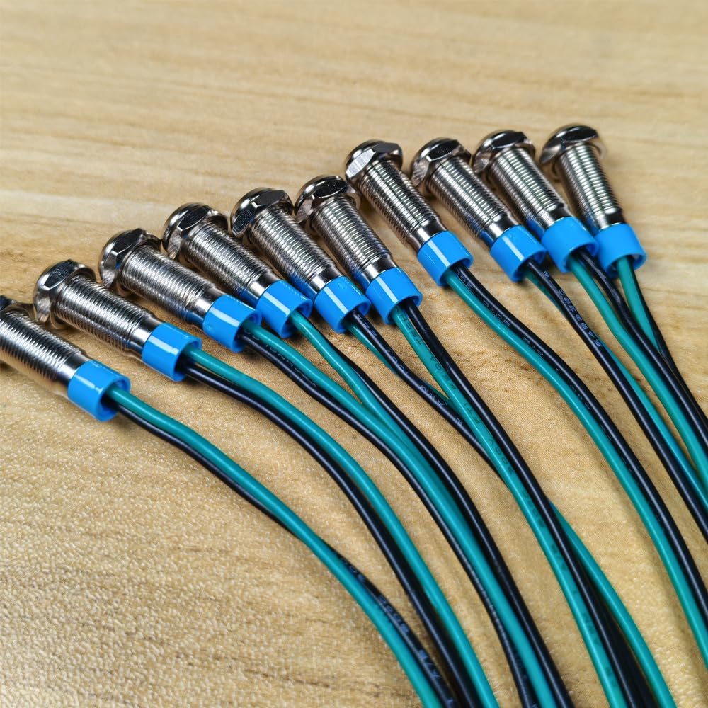 10pcs 6mm 3V-4.5V-5V-6V-7.5V-9VDC LED Metal Indicator Light Waterproof Signal Lamp Pilot Dash Directional Car Truck Boat with Wire(Red/Orange/Blue/Green/White) R/G/B/A/W - Image 3