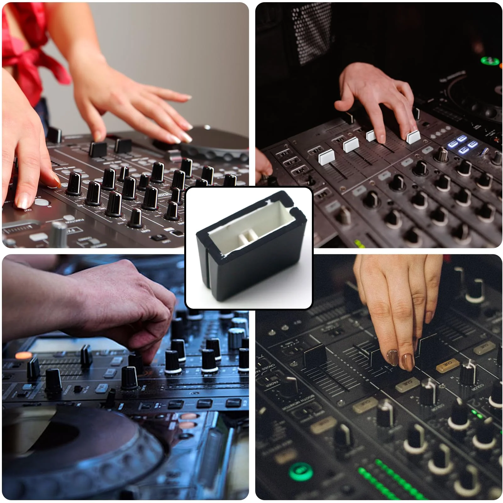 10pcs Fader Caps, Mixer Slider Fader Knobs Black Fader Cap for Pioneer DJM350, 400, 500, 700, 750, 800, 850, 900NEXUS, 900SRT, 900NXS2, 2000, 2000nexus, Easy Installation, Black - Image 6