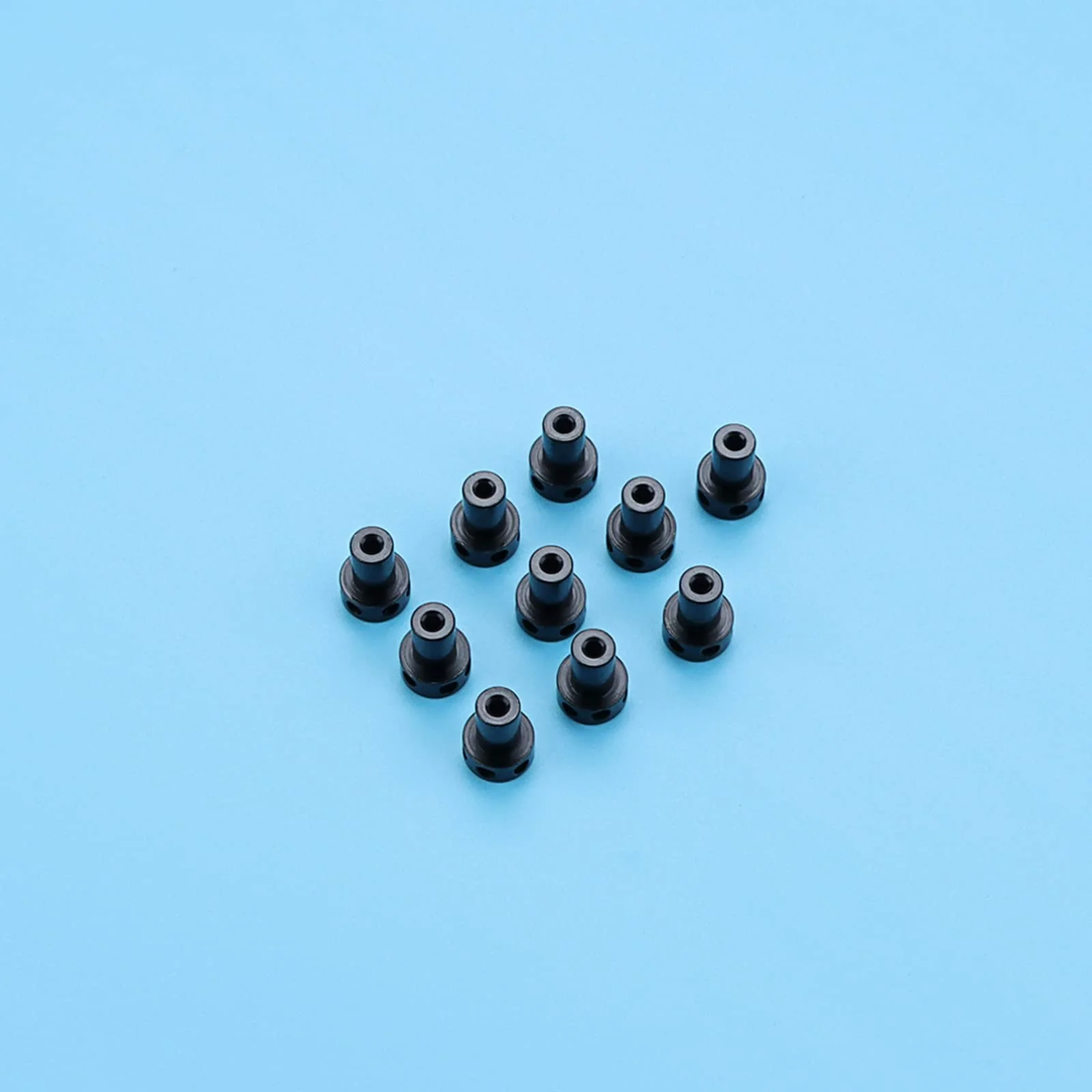 10pcs Guitar Spoke Wheel Truss Rod Nuts, Hat Shape Steel Tuning Rod Nuts, Guitar Truss Rod Nut Steel Bar Adjusting Tool for Guitar Bass Mandolin Black - Image 3