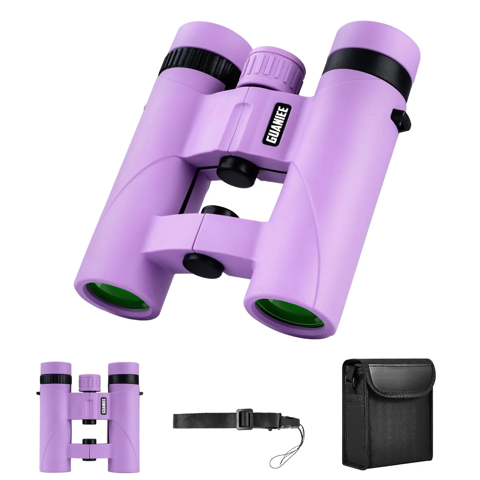 10x25 Binoculars for Kids Mini Pocket Compact Binoculars Waterproof Small Binocular for Bird Watching Travel Stargazing Outdoor Sports Purple