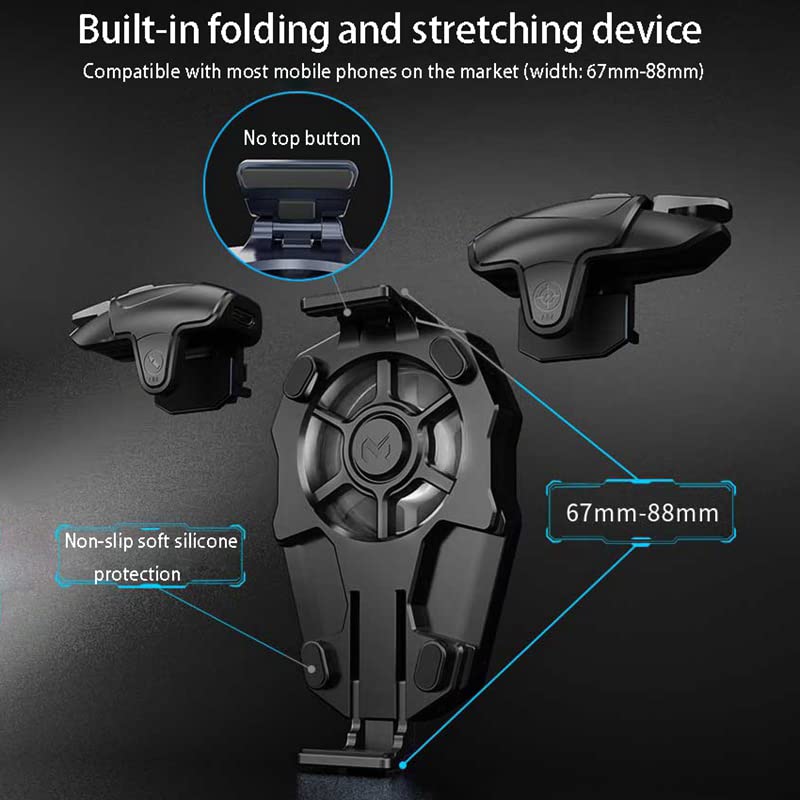 11 in 1 PUBG Mobile High Frequency Triggers with cooling fan, PUBG Mobile Phone Game Controller with cooler for PUBG/Fortnite/Call of Duty, 40 Shots per second (Max) (Memo) Memo - Image 4