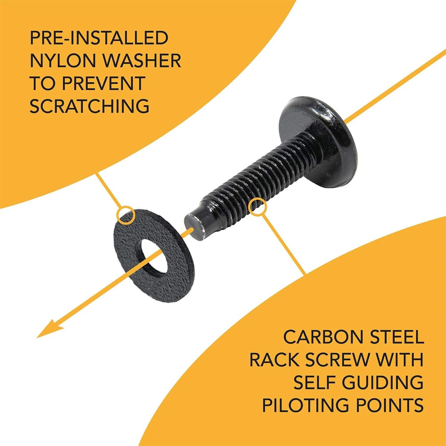 12/24 Rack Screws [50pk]. Use Rack Screws 12-24 Screws as Rack Mount Screws, Server Rack Screws, Network Rack Screws, Rack Screws Audio and Rackmount Screws. 12-24 Rack Screws with Nylon Rack Washers - Image 4