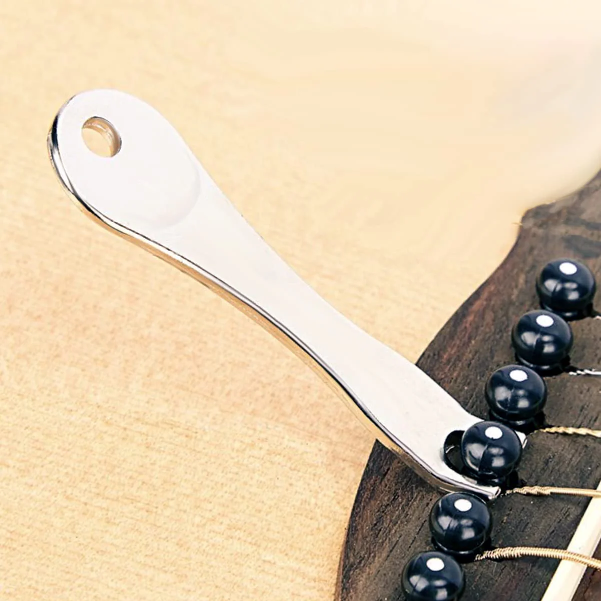 12 Pcs Acoustic Guitar Bridge Pins with Bridge Pin Puller Remover & Guitar Bridge Saddle Nut, Guitar Pegs Replacement Parts and Accessories 12 Pcs Pin Pegs - Image 2