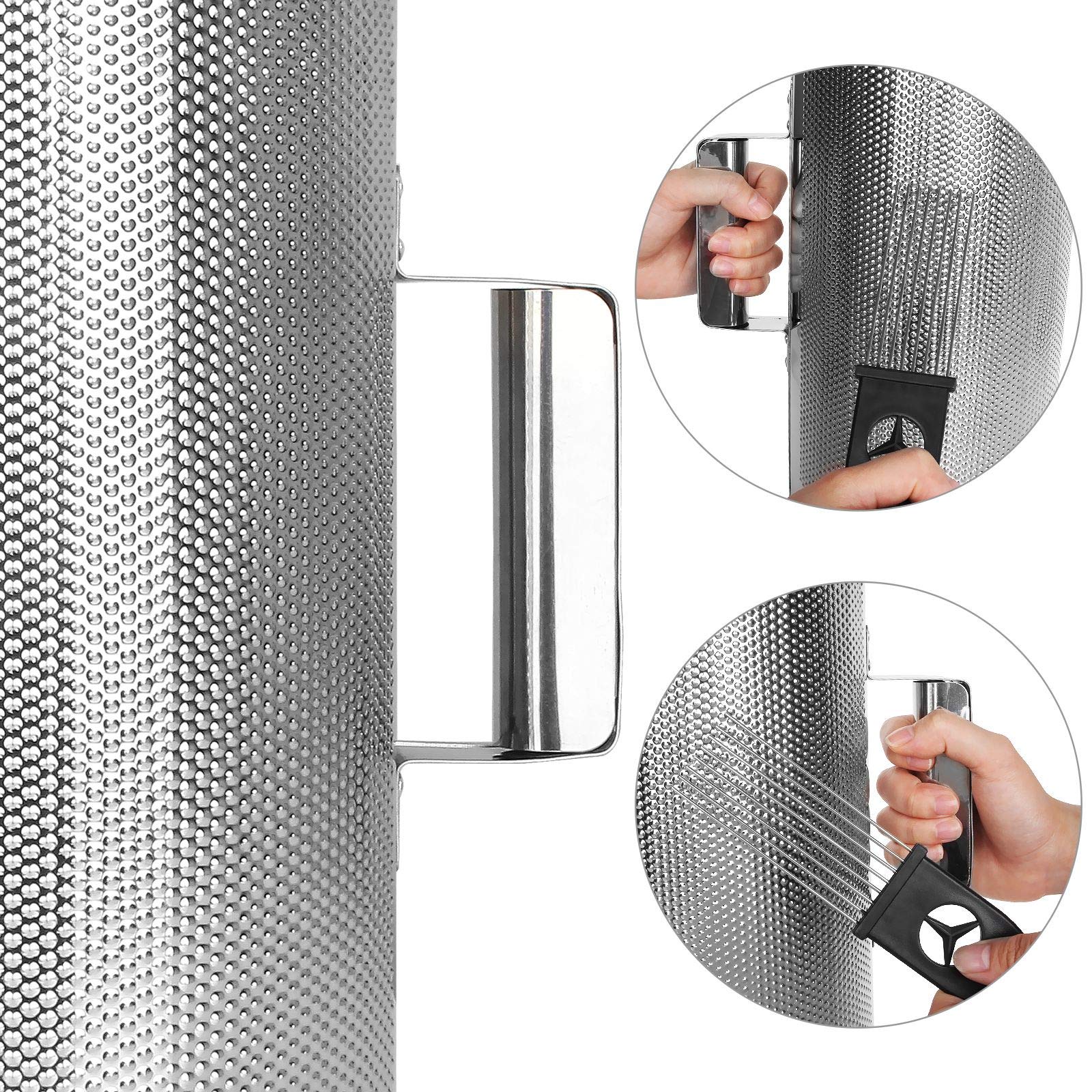 12" x 6" Stainless Steel Guiro Instrument Latin Percussion Metal Guiro Shaker with Scraper Percussion Instrument, Guira Dominicana, Wiro Musical - Image 5