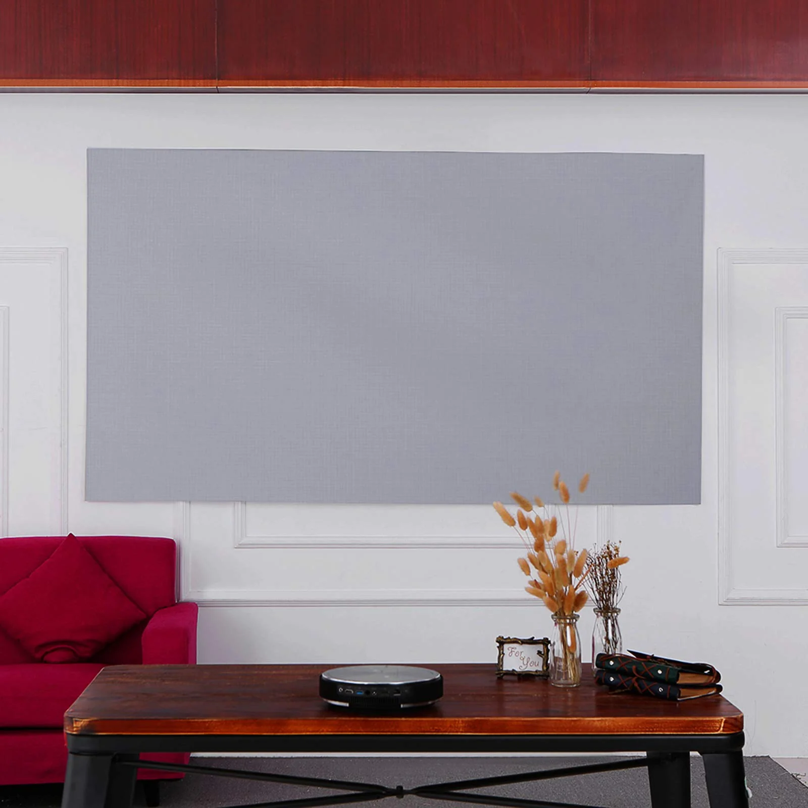 120-inch Portable Projector Screen HD 16:9 Frameless Video Projection Screen Foldable Wall Mounted for Home Theater Office Movies 120-inch - Image 6