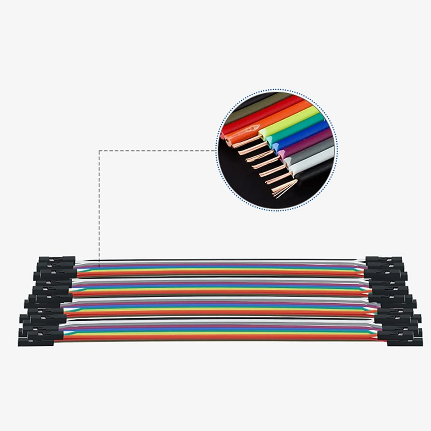 120 Pin Dupont Jumper Wires, 20 cm Wire Length (40Pin Male to Female, 40Pin Male to Male, 40 Pin Female to Female), with Arduino and Raspberry Pi Projects (Set of 3) 1 Pack (Set of 3) - Image 7