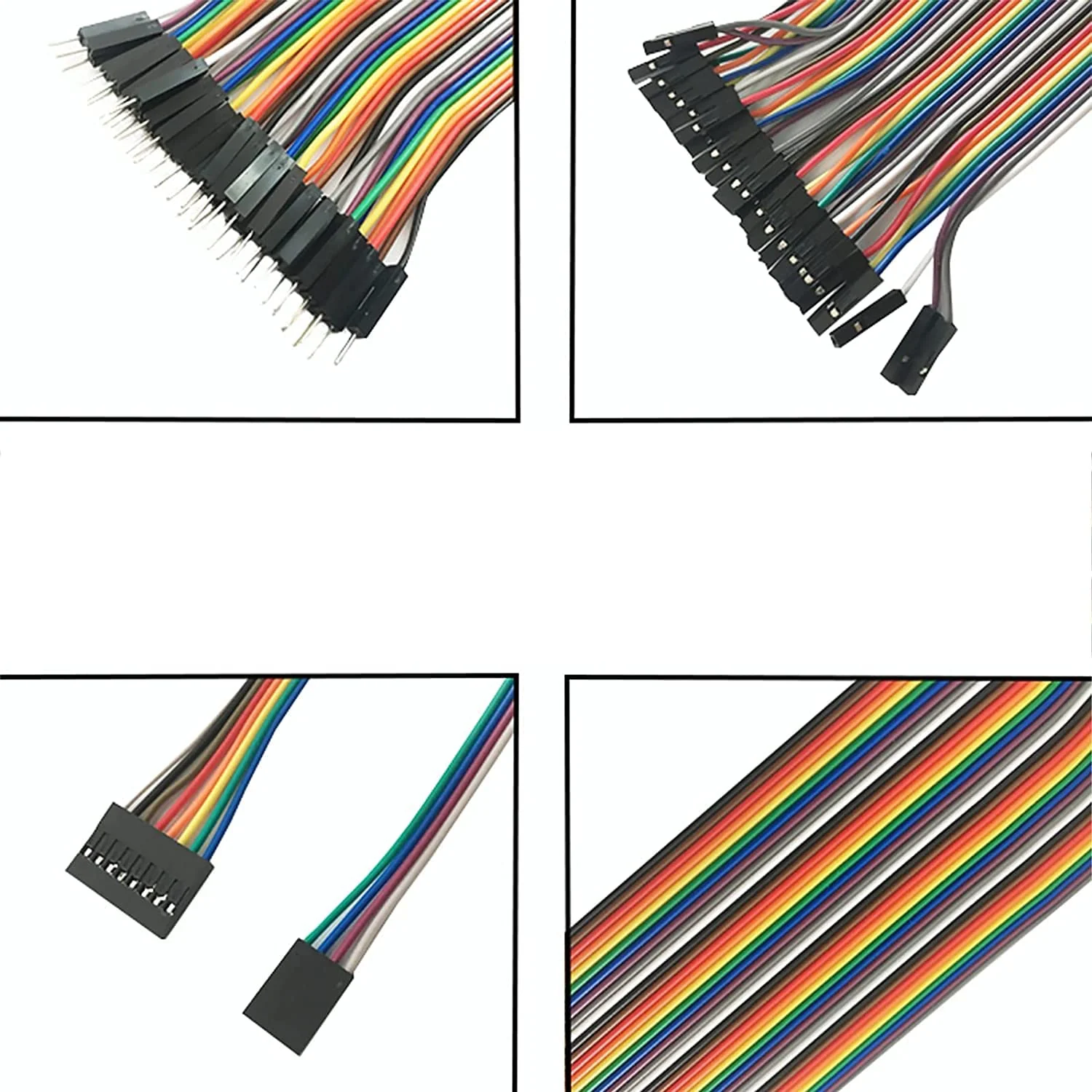120 Pin Dupont Jumper Wires, 20 cm Wire Length (40Pin Male to Female, 40Pin Male to Male, 40 Pin Female to Female), with Arduino and Raspberry Pi Projects (Set of 3) 1 Pack (Set of 3) - Image 8