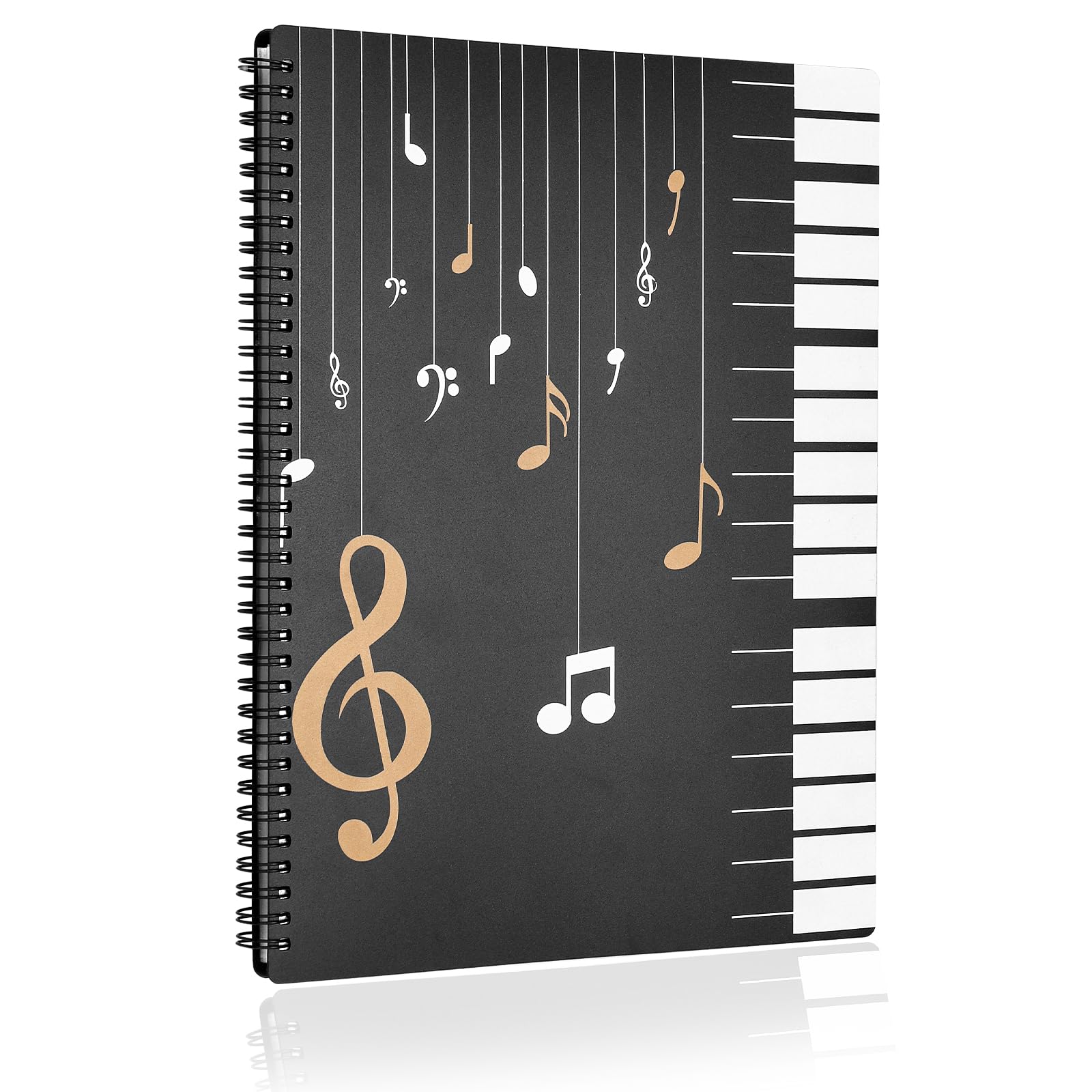 120Pages Sheet Music Folder A4, Spiral Binder Music File Folder, 8.5x11 inch Paper Documents Storage Holder Bag, Blank Plastic Concert Choral Folder - Image 8