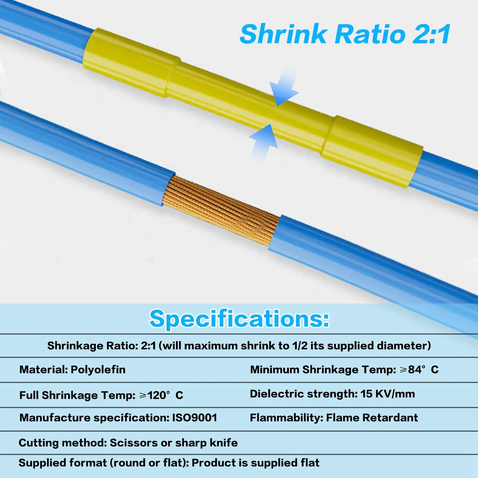 1250 Piece Heat Shrink Tube Set, Heat Shrink Tubing, 2:1 Ratio Insulation Hose, Heat Shrink Tube Assortment, Electrical Wire Cable, Heat Shrink Tube Kit, for Insulating & Repairing Cables - Image 3