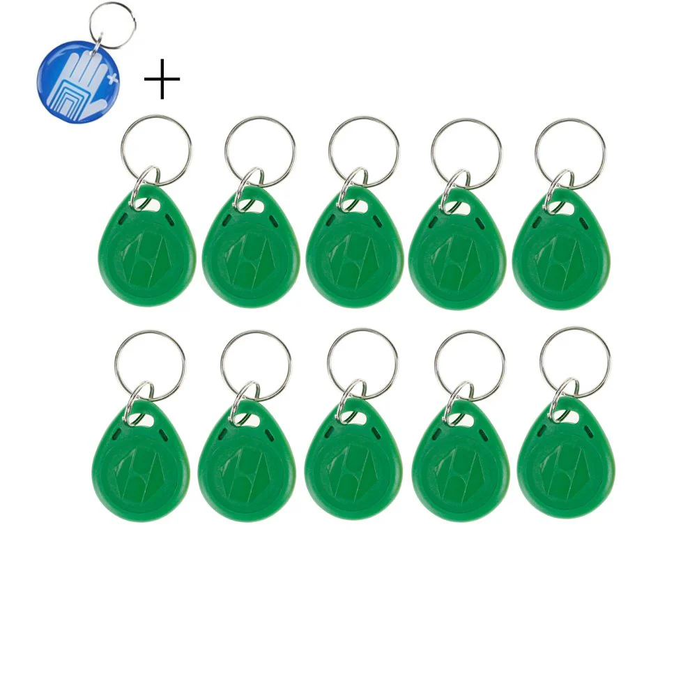 125khz Tags EM4100 RFID Card Token Key Tag Access Control Smart Card ID Keyfobs Package of 100pcs (Green) Green - Image 3