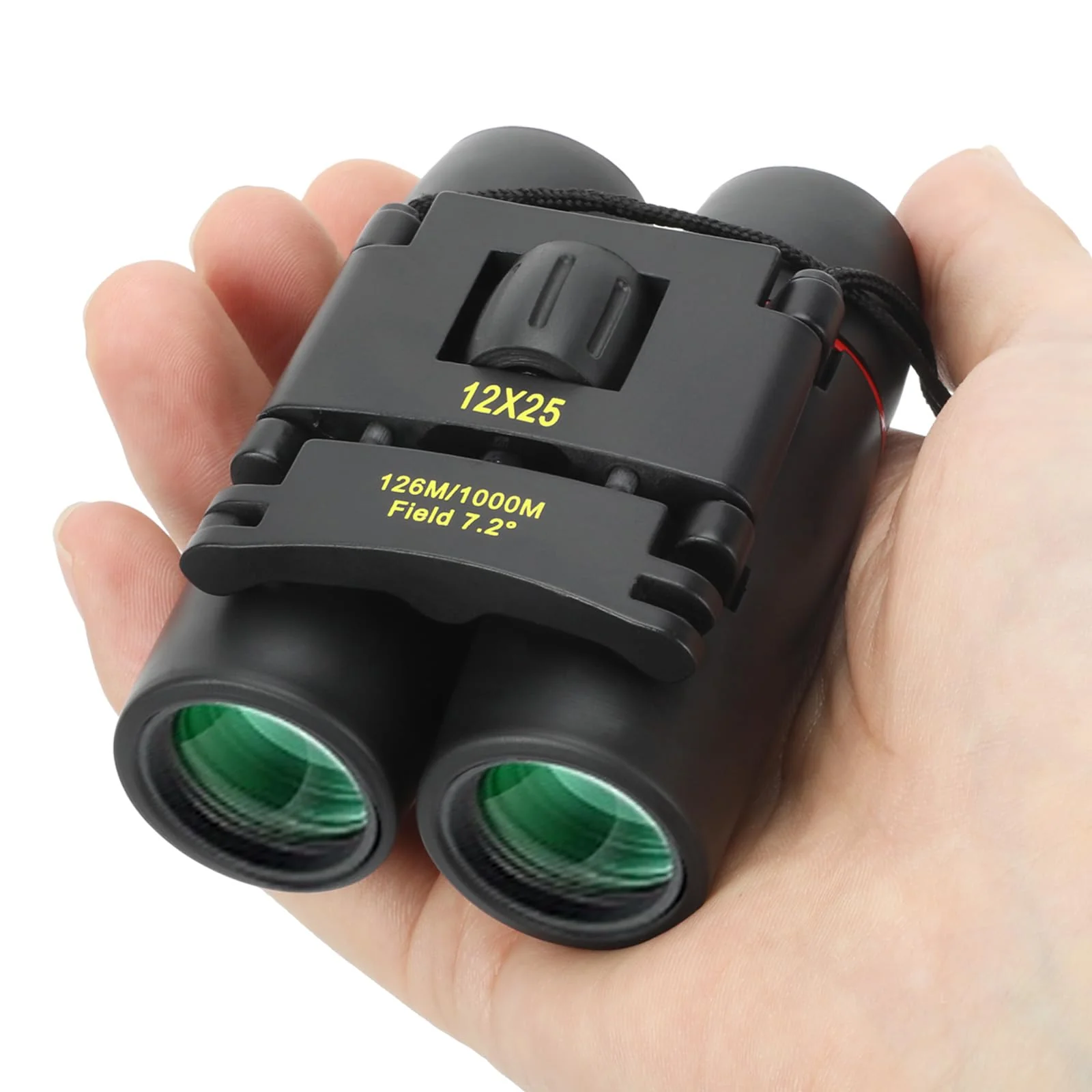 12x25 Small Binoculars for Adults and Kids, Compact Lightweight with BAK4 Prism, Easy Focus Wide View for Bird Watching, Travel, Sightseeing, Concert, Theater, Sports 12x25
